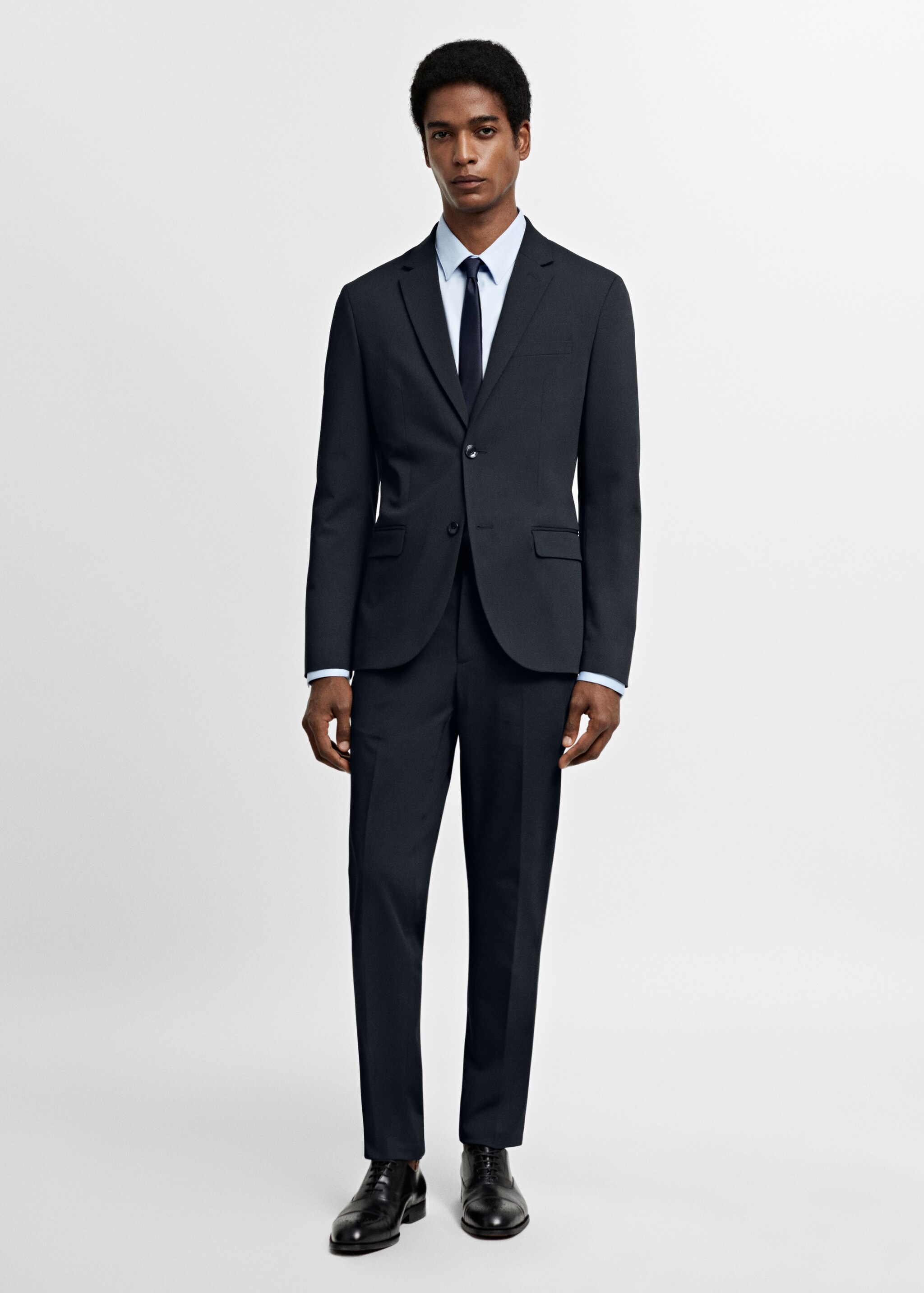Super slim-fit suit blazer in stretch fabric - General plane