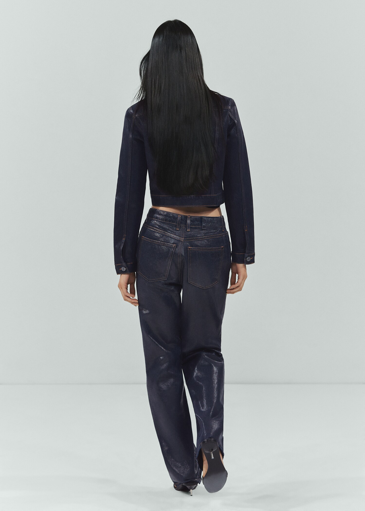 Jeans rectos foil - Reverso del artículo