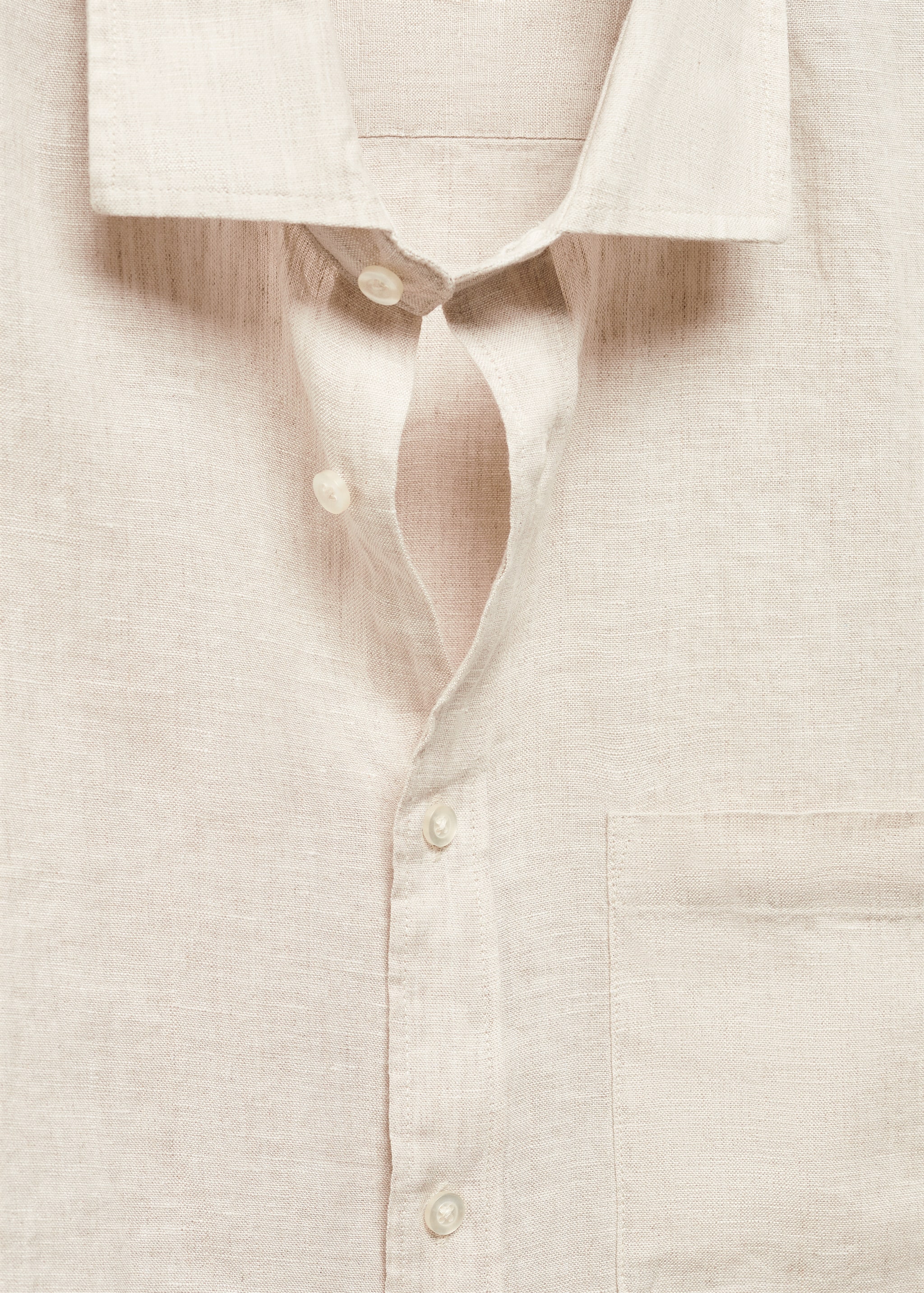 Classic fit 100% linen shirt - Details of the article 8