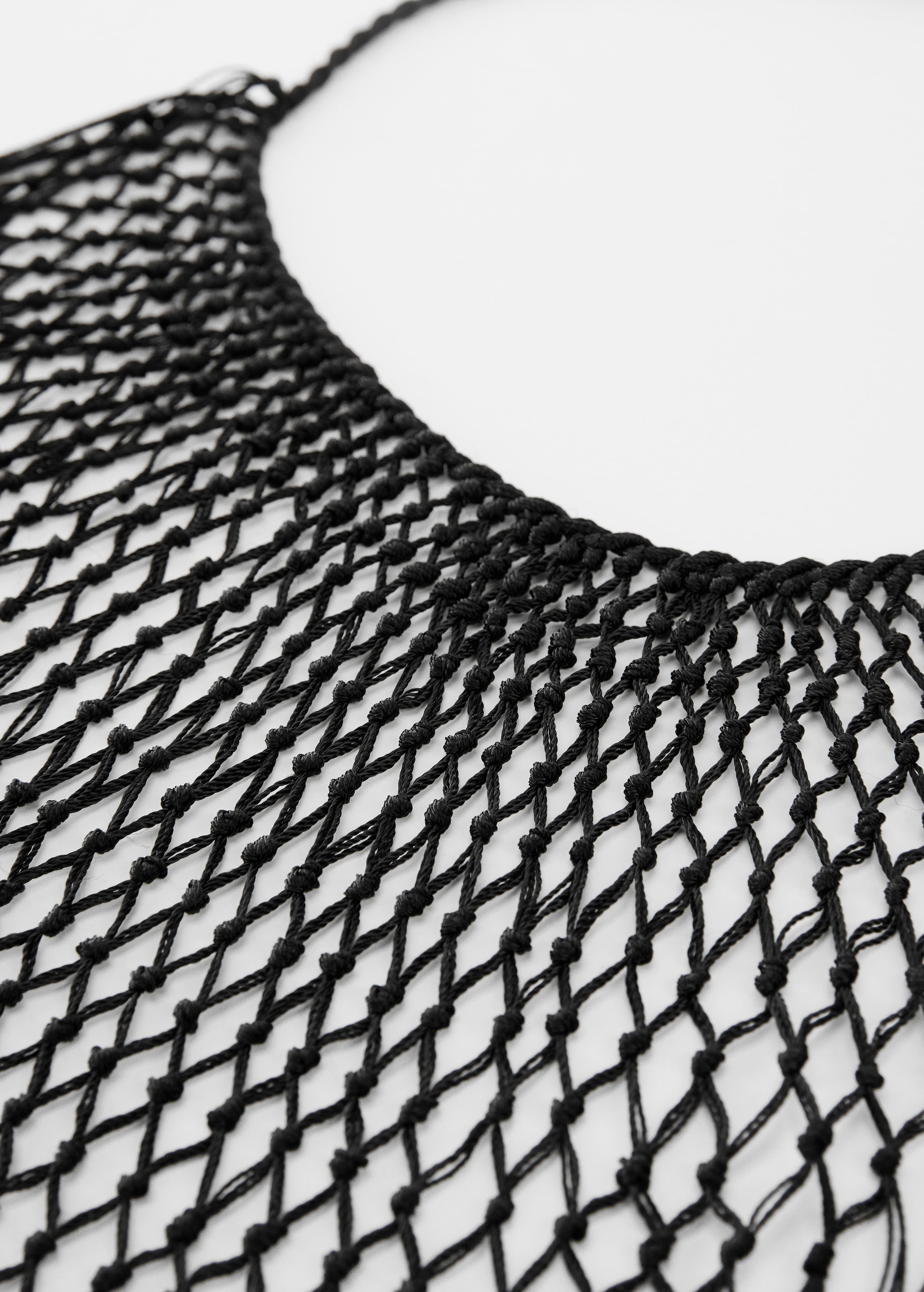 Fringed net necklace - Medium plane