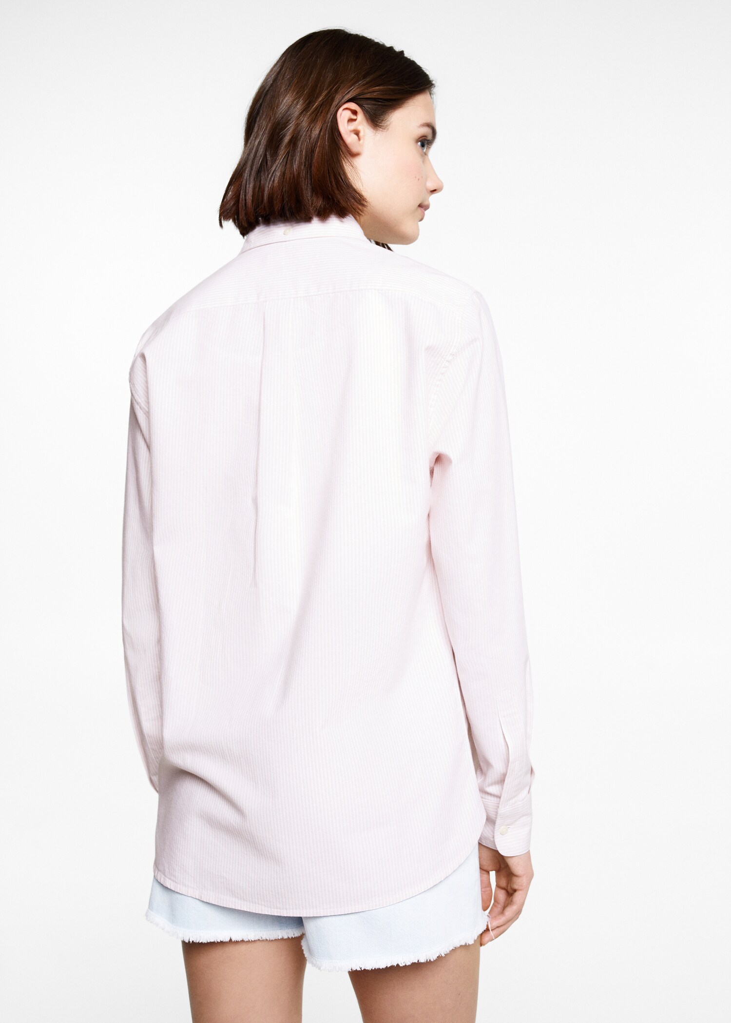 Chemise oxford rayures unisexe - Verso de l’article