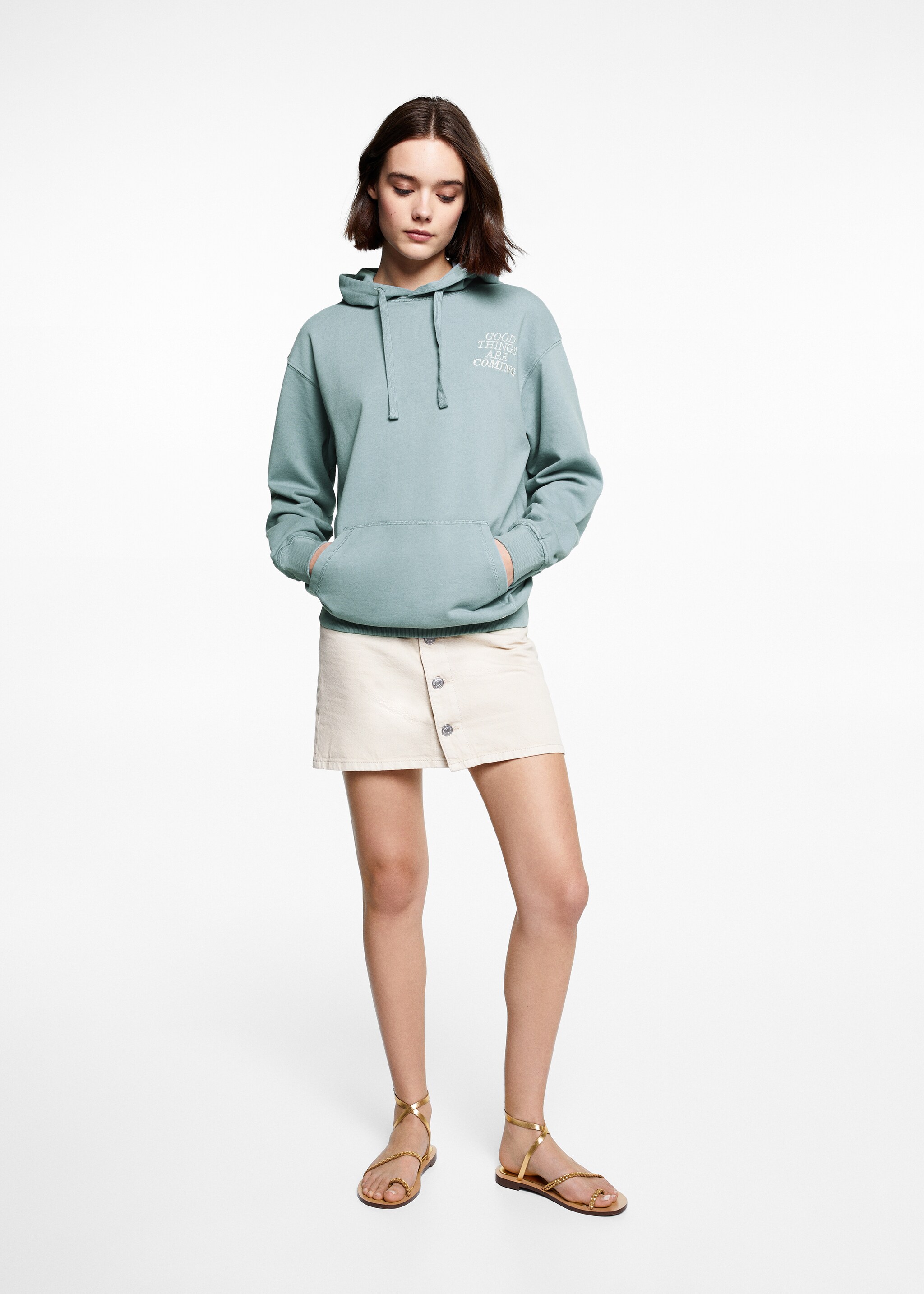 Sudadera mensaje unisex - Plano general