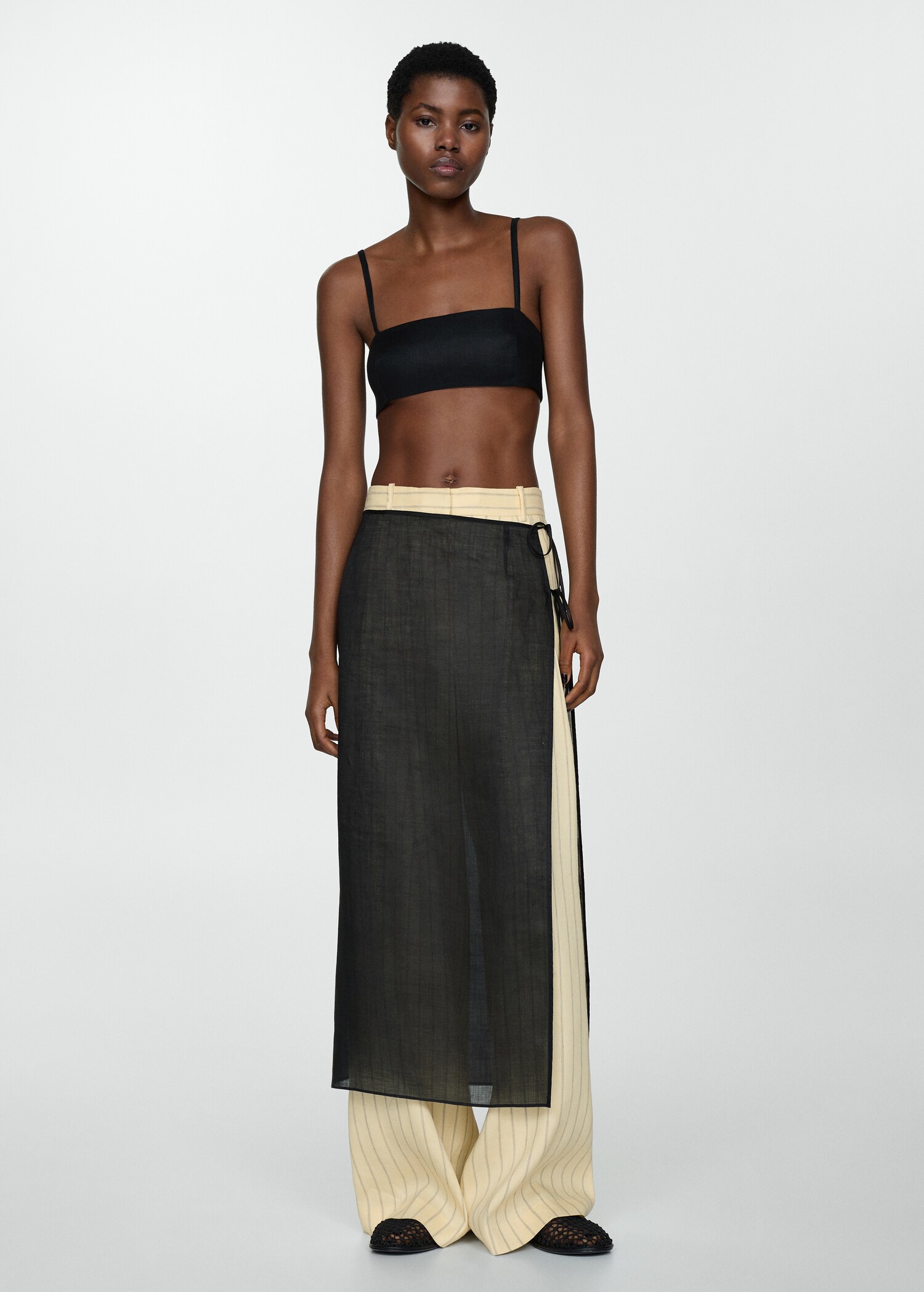 Leinen Crop Top - Allgemeine Ansicht