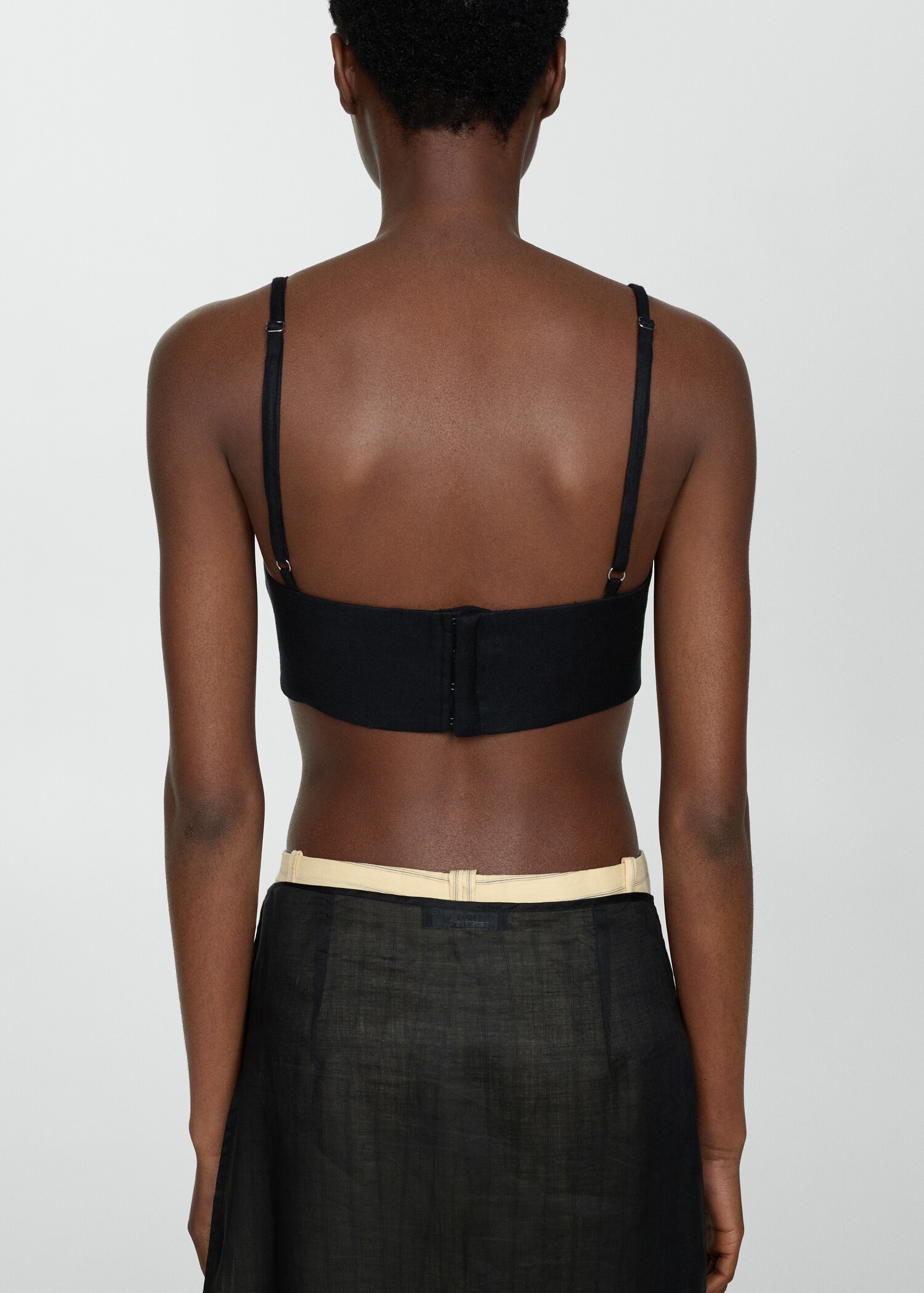 Leinen Crop Top - Rückseite des Artikels