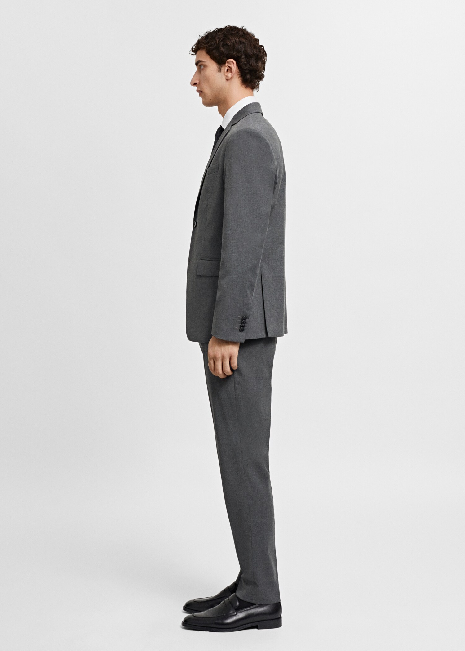 Stretch fabric slim-fit suit jacket - Details of the article 4