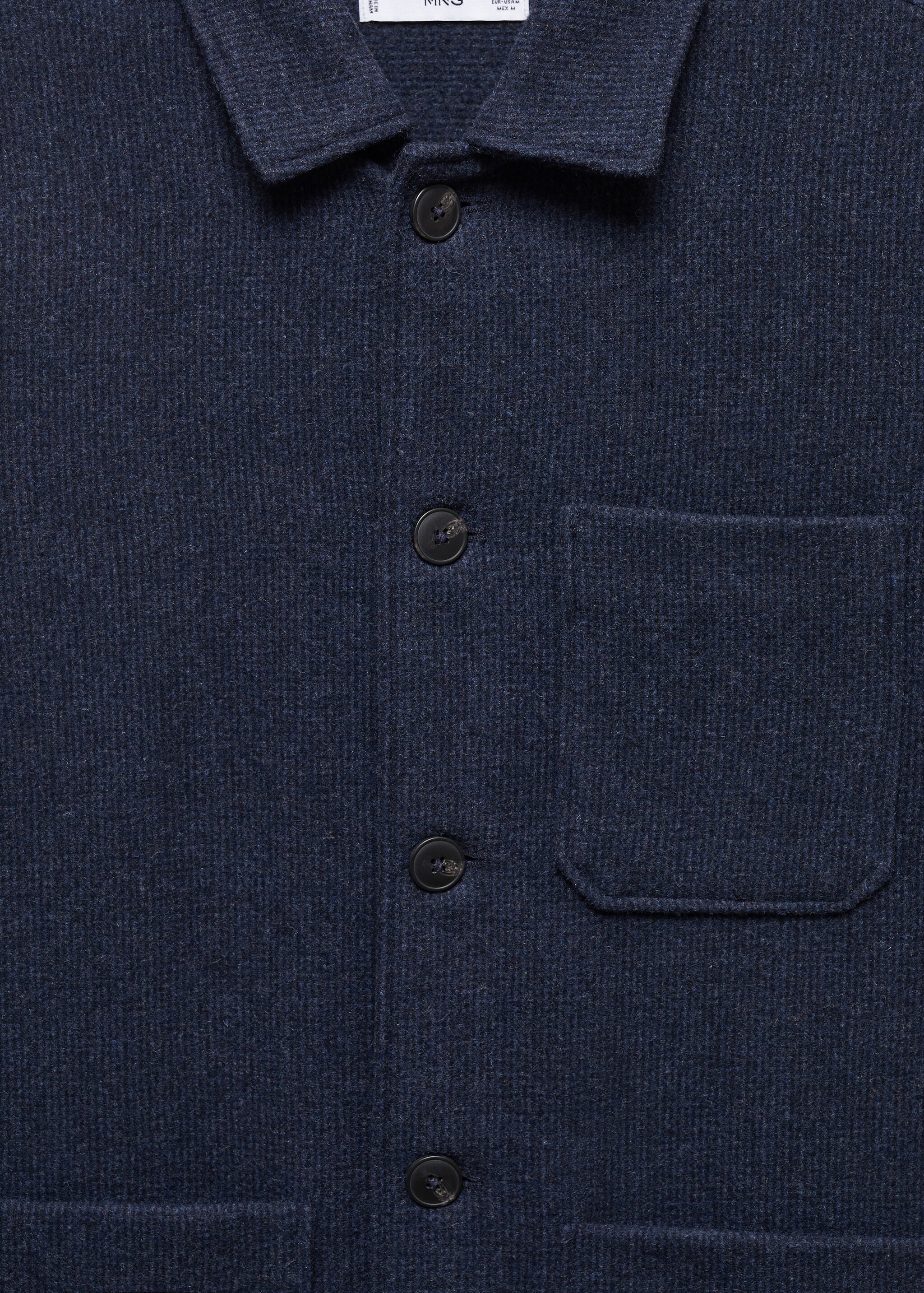 Double-faced wool overshirt with pockets - Details of the article 8