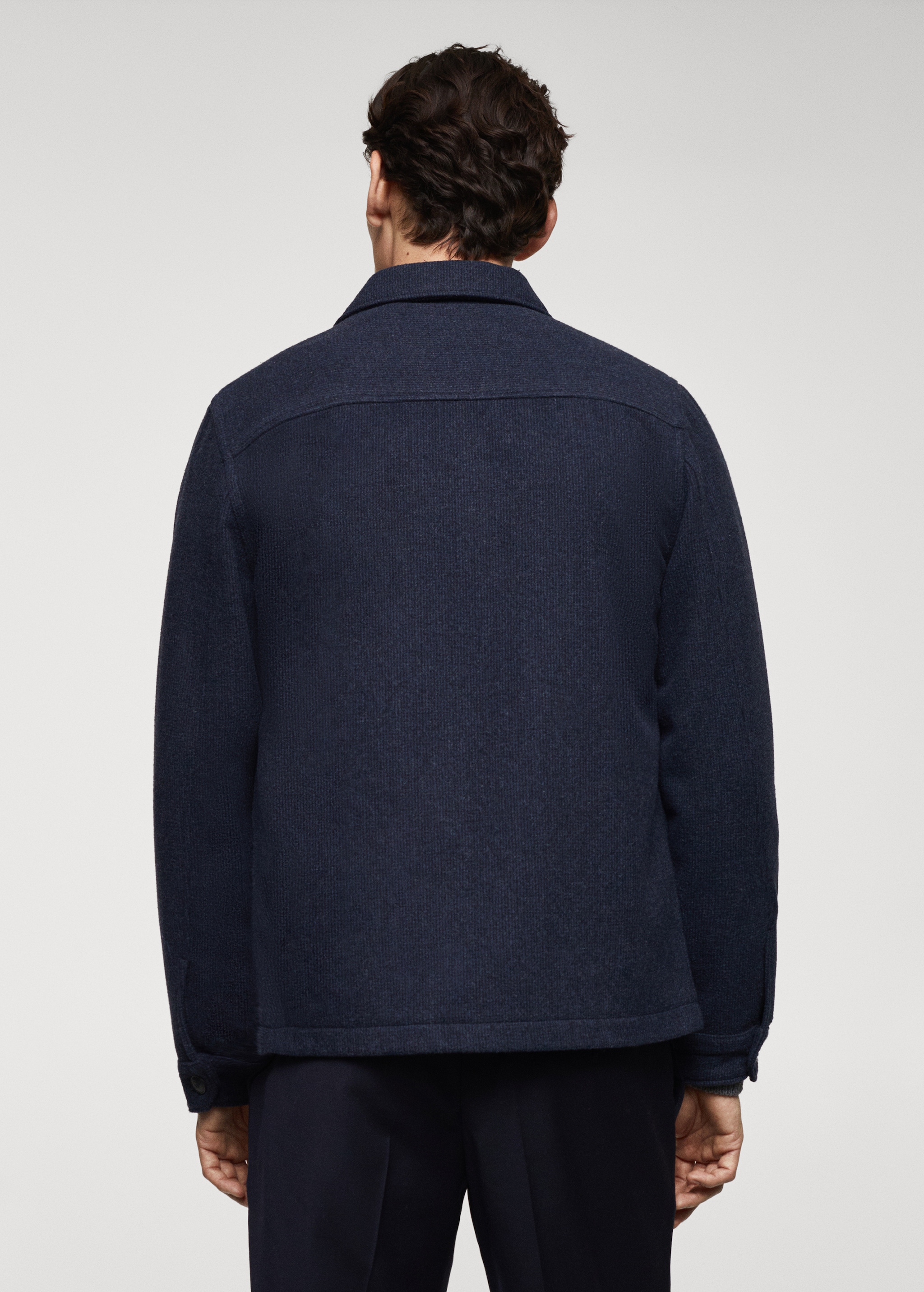 Double-faced wool overshirt with pockets - Reverse of the article