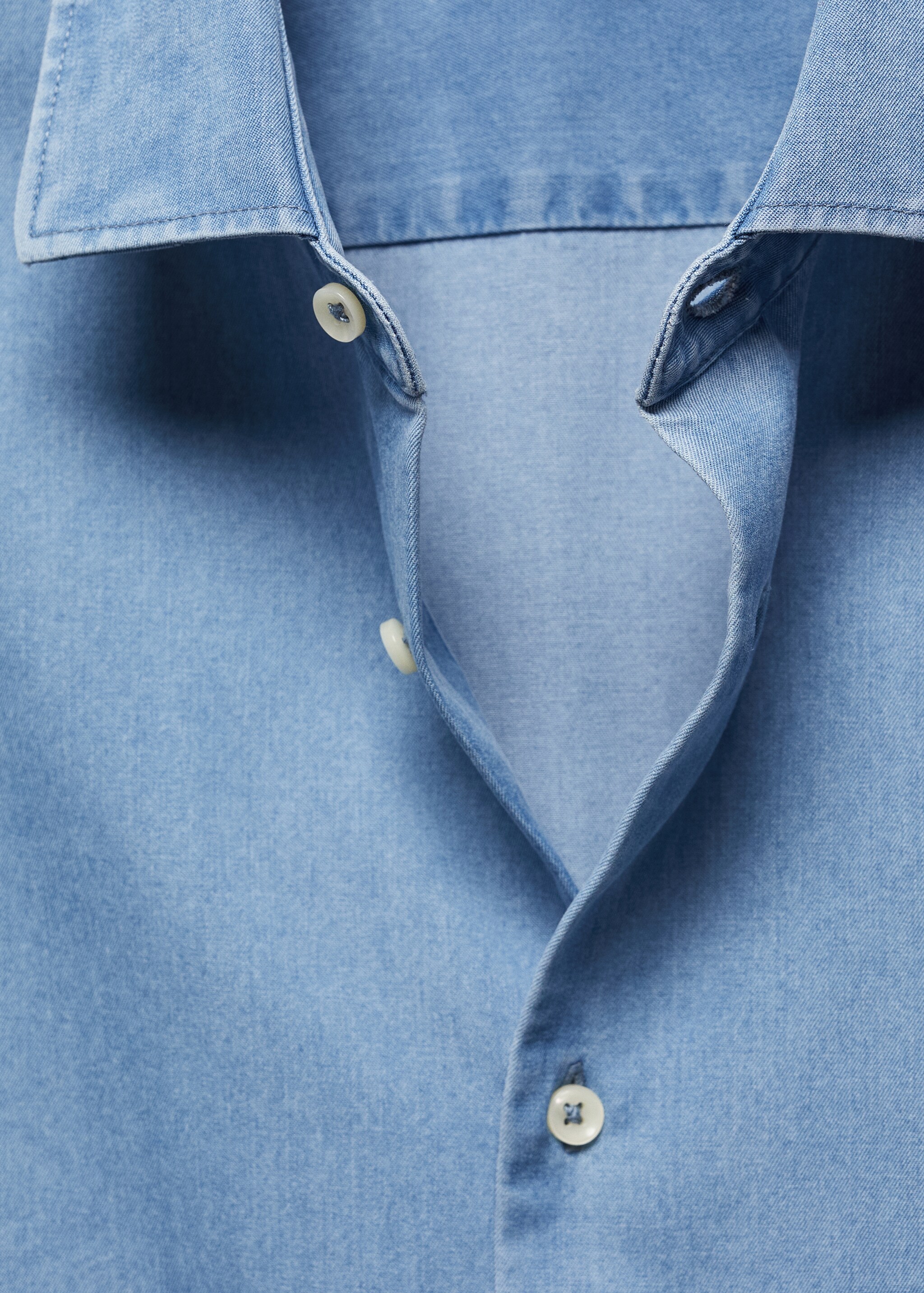 Regular-fit cotton chambray shirt - Details of the article 8