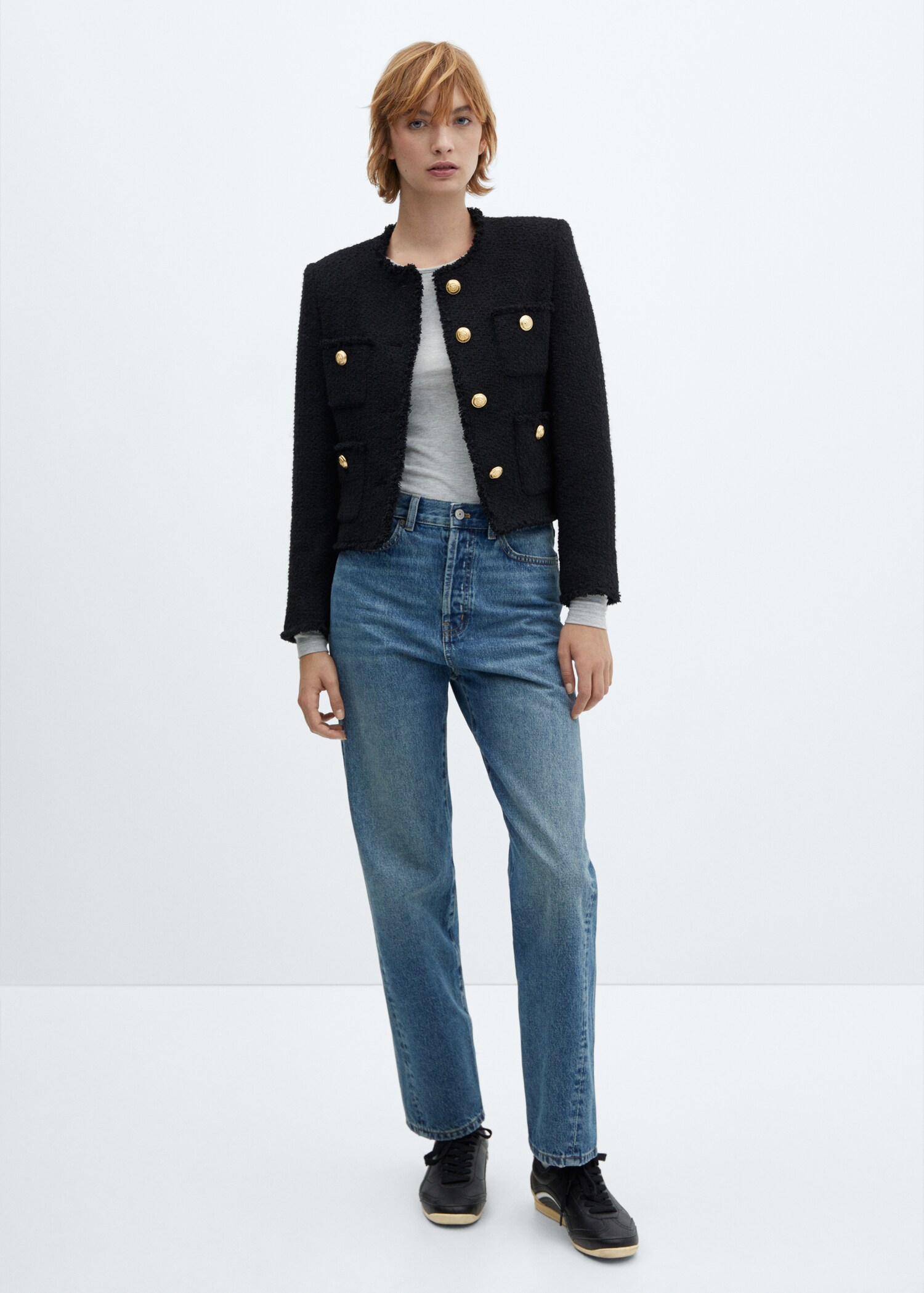 Pocket tweed jacket - General plane