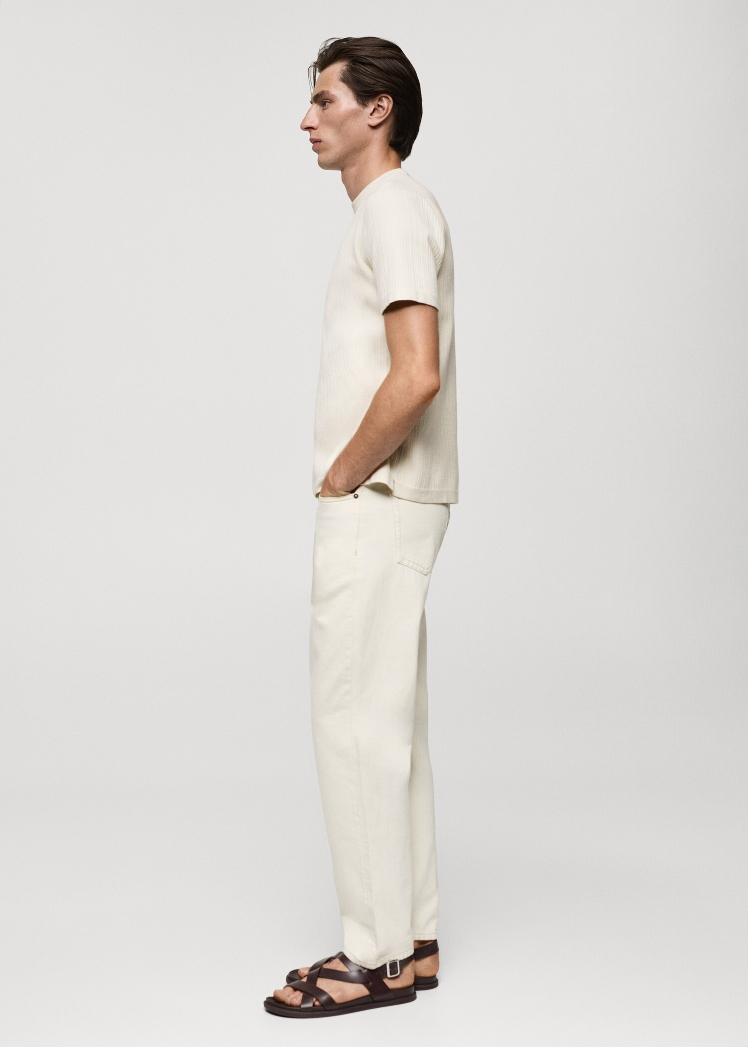 Ribbed  knit t-shirt - Details of the article 2