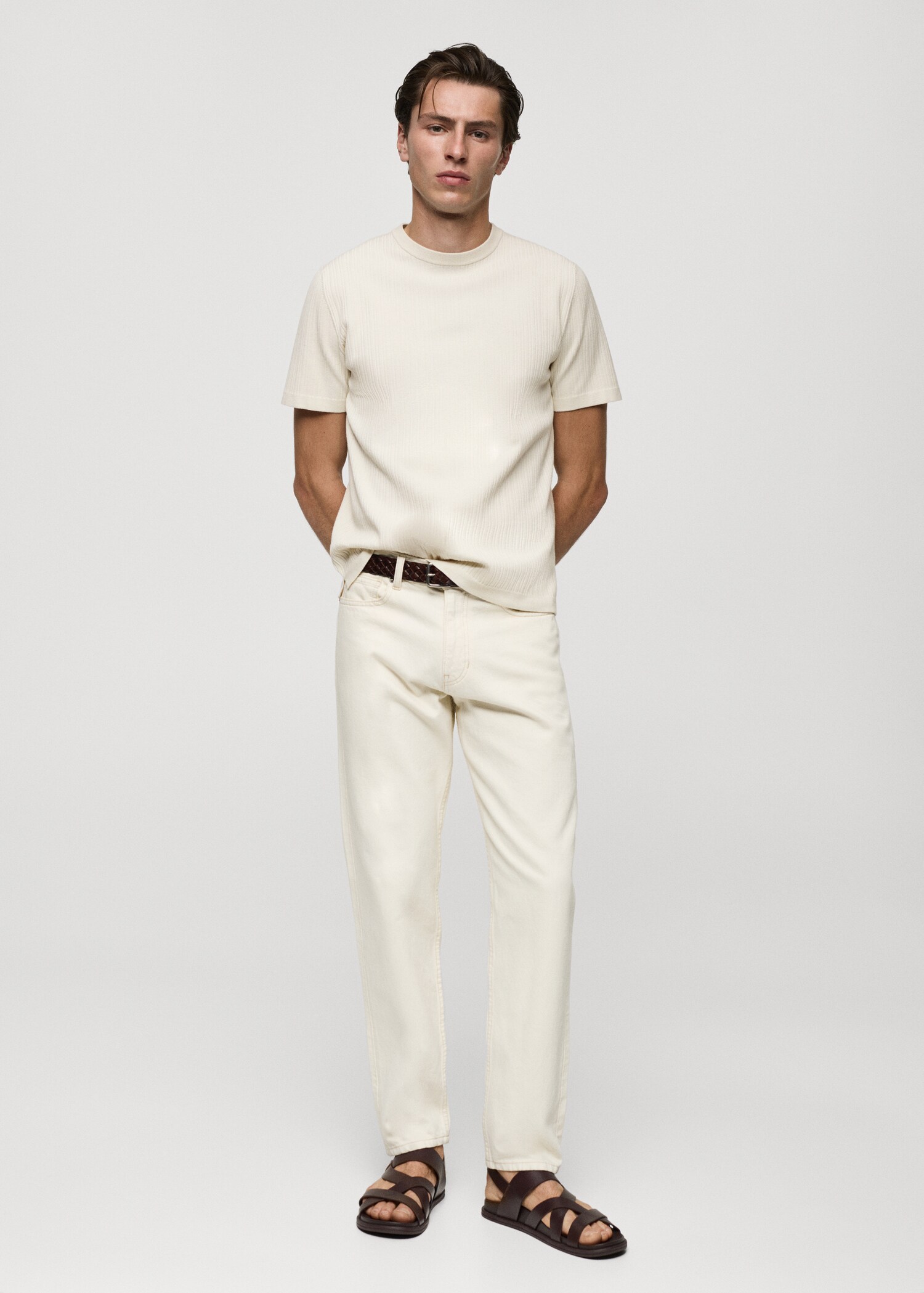 Ribbed  knit t-shirt - General plane