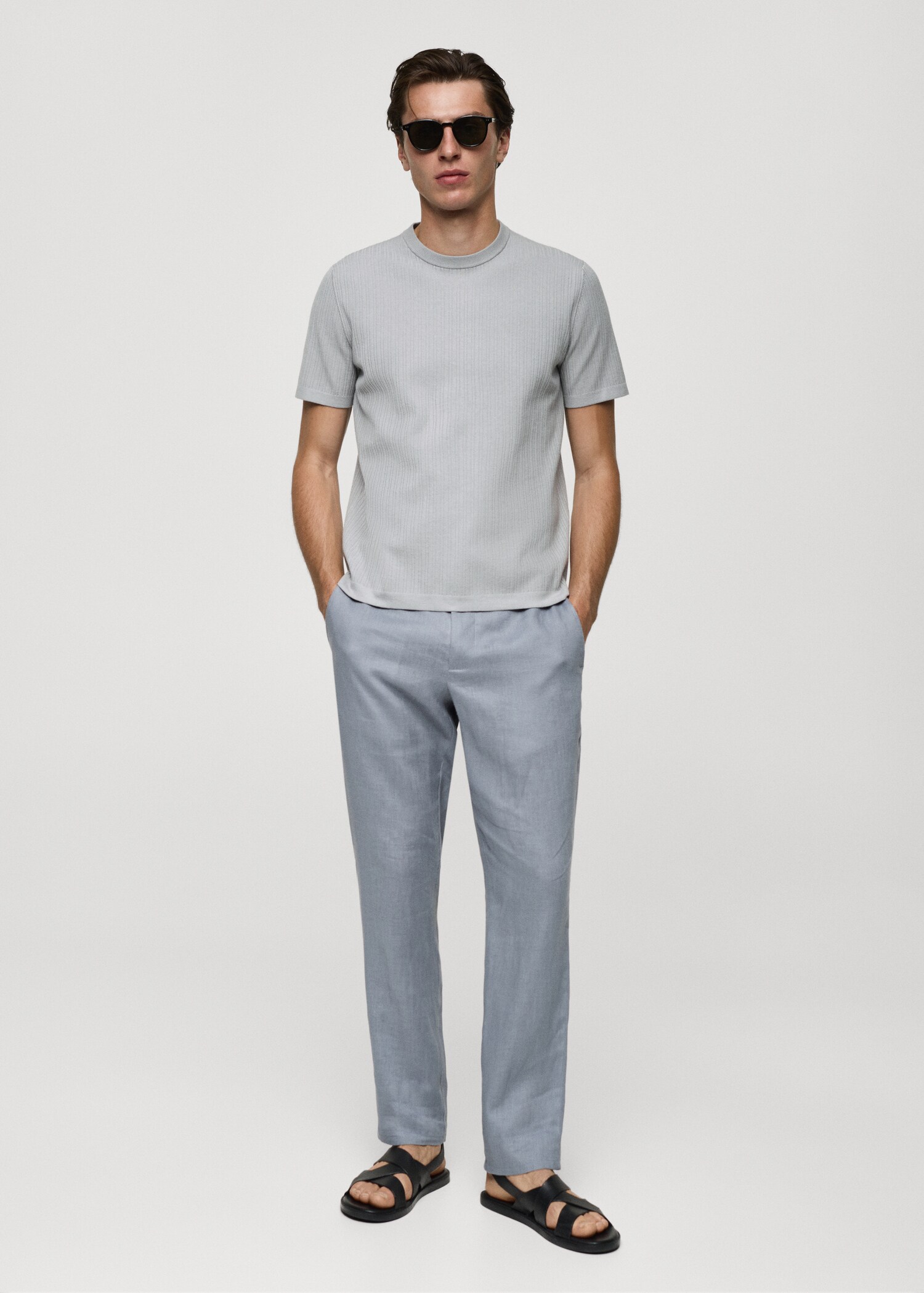 Ribbed  knit t-shirt - General plane