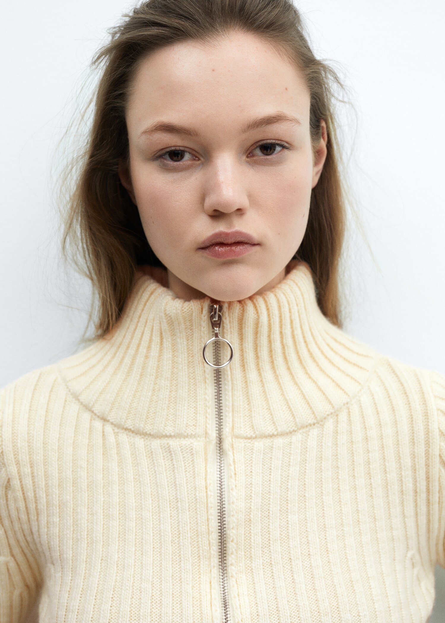 Zipper crop cardigan - Details of the article 3