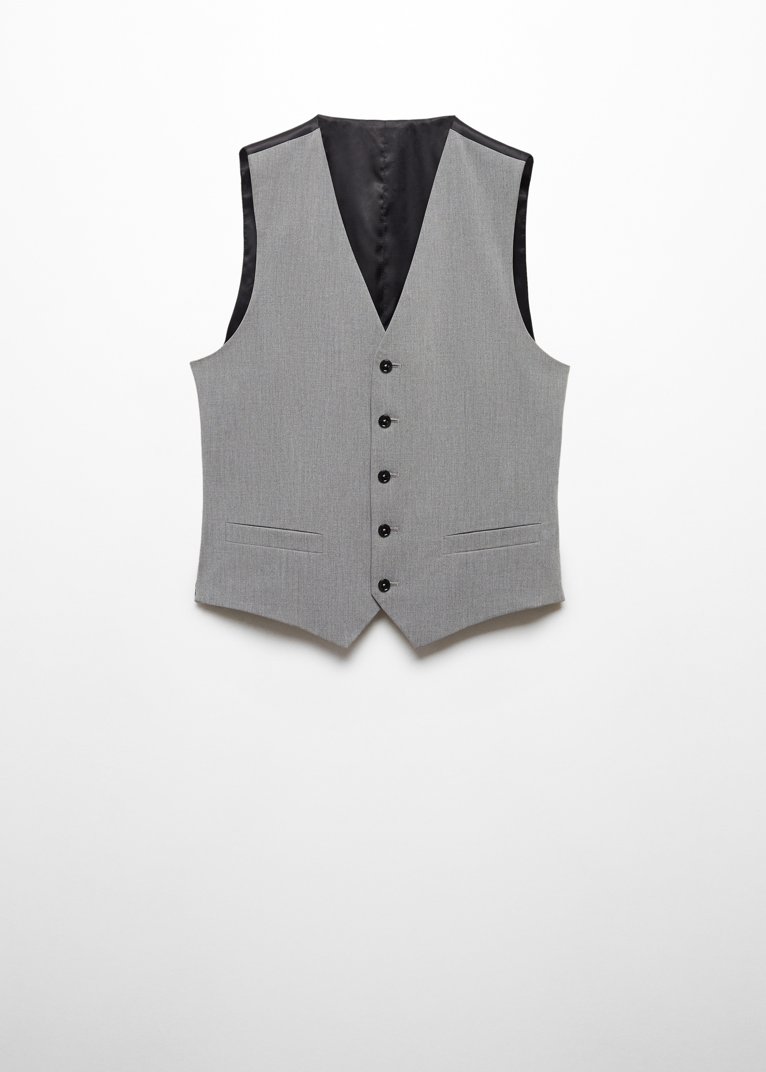 Super slim-fit stretch-fabric suit waistcoat - Article without model