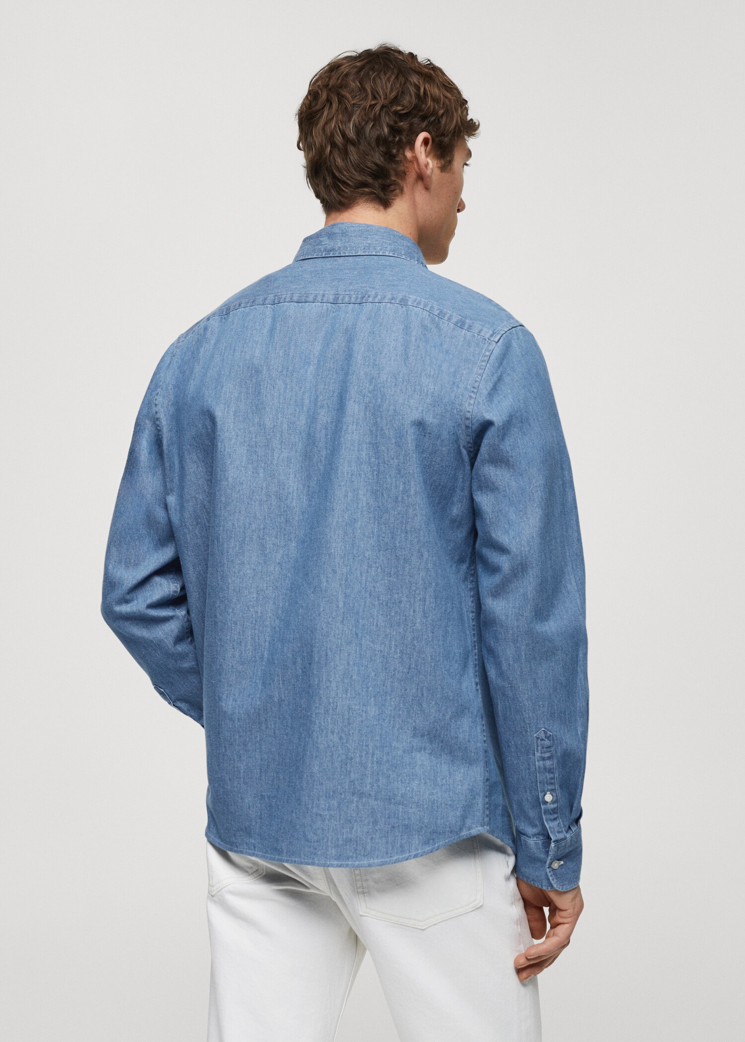 Denim-Overshirt mit Taschen - Rückseite des Artikels