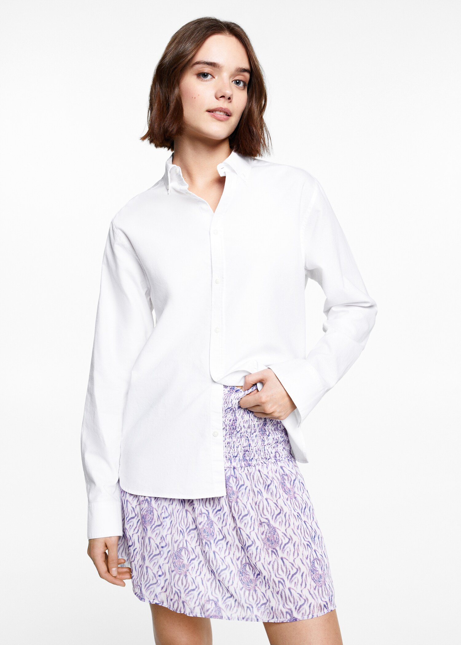 Chemise oxford unisexe - Plan moyen