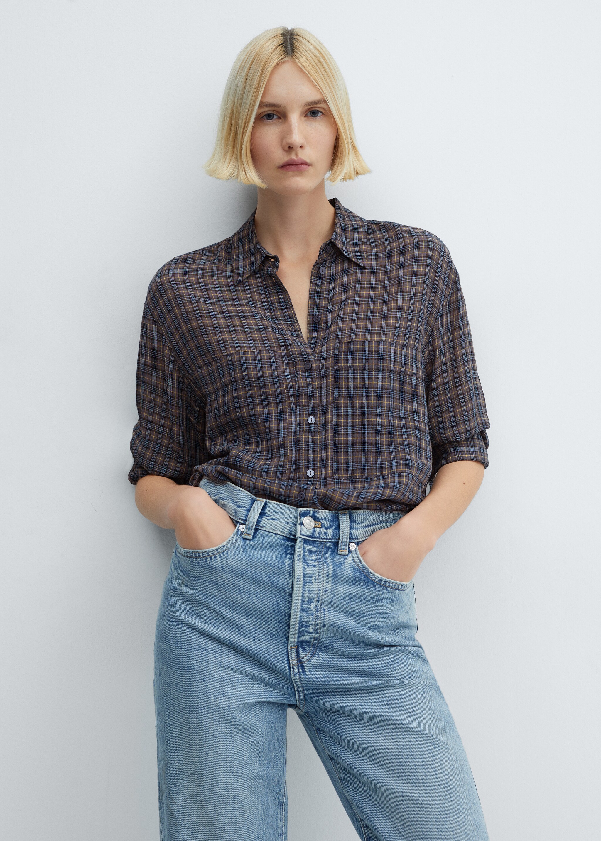 Oversize check shirt - Medium plane