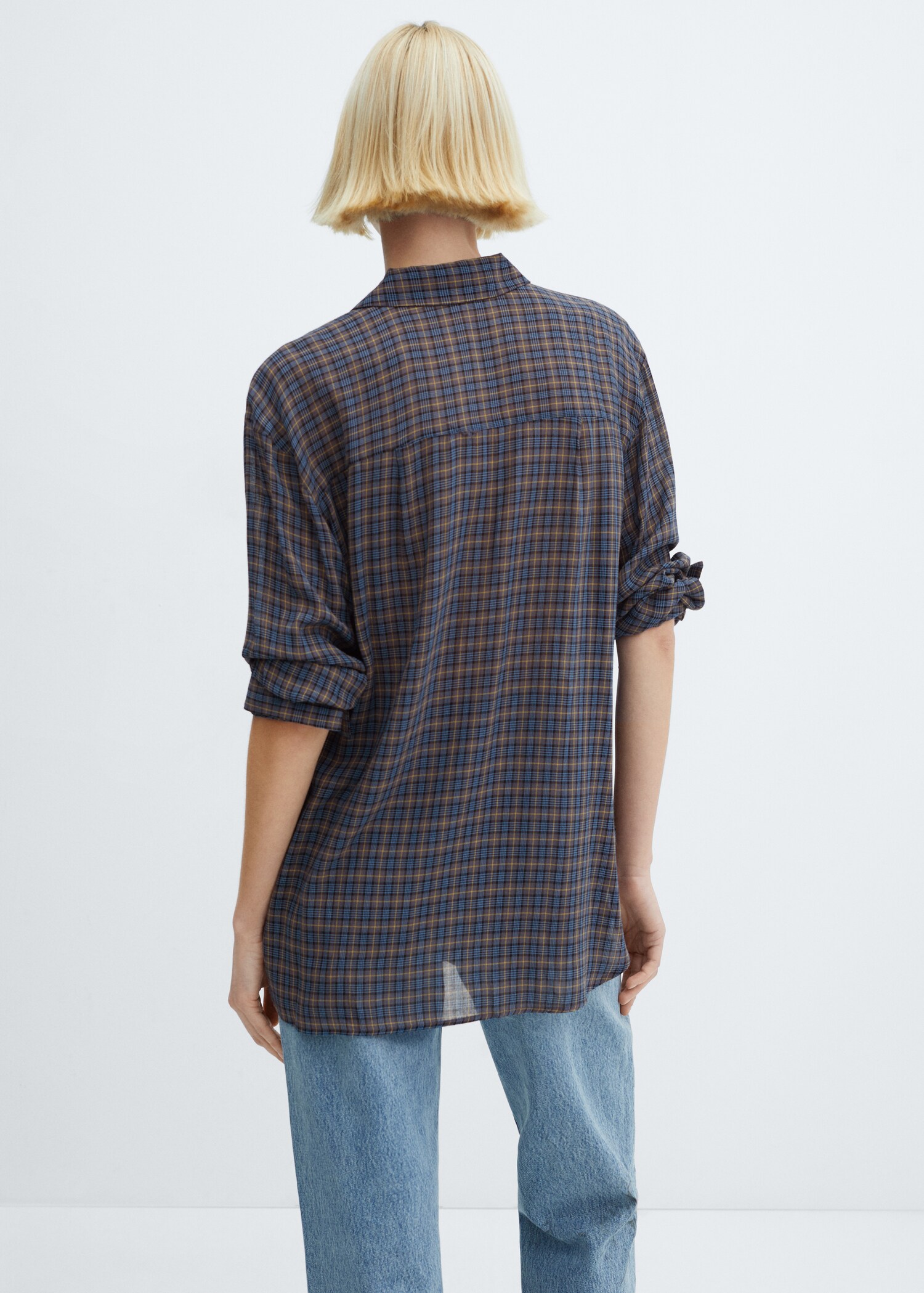 Chemise oversize carreaux - Verso de l’article