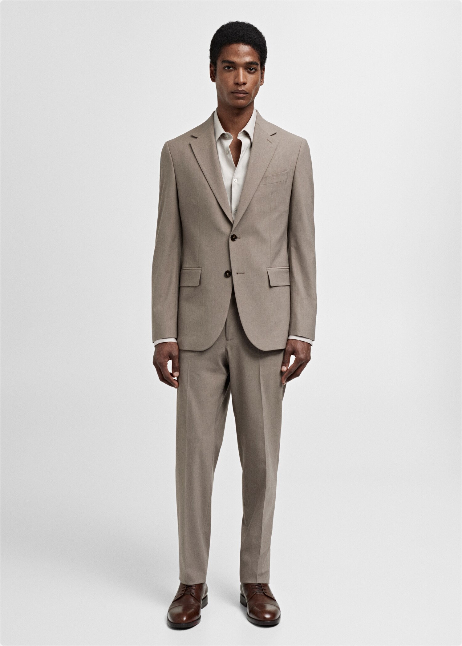 Slim-fit cold wool suit blazer - Man | MANGO USA
