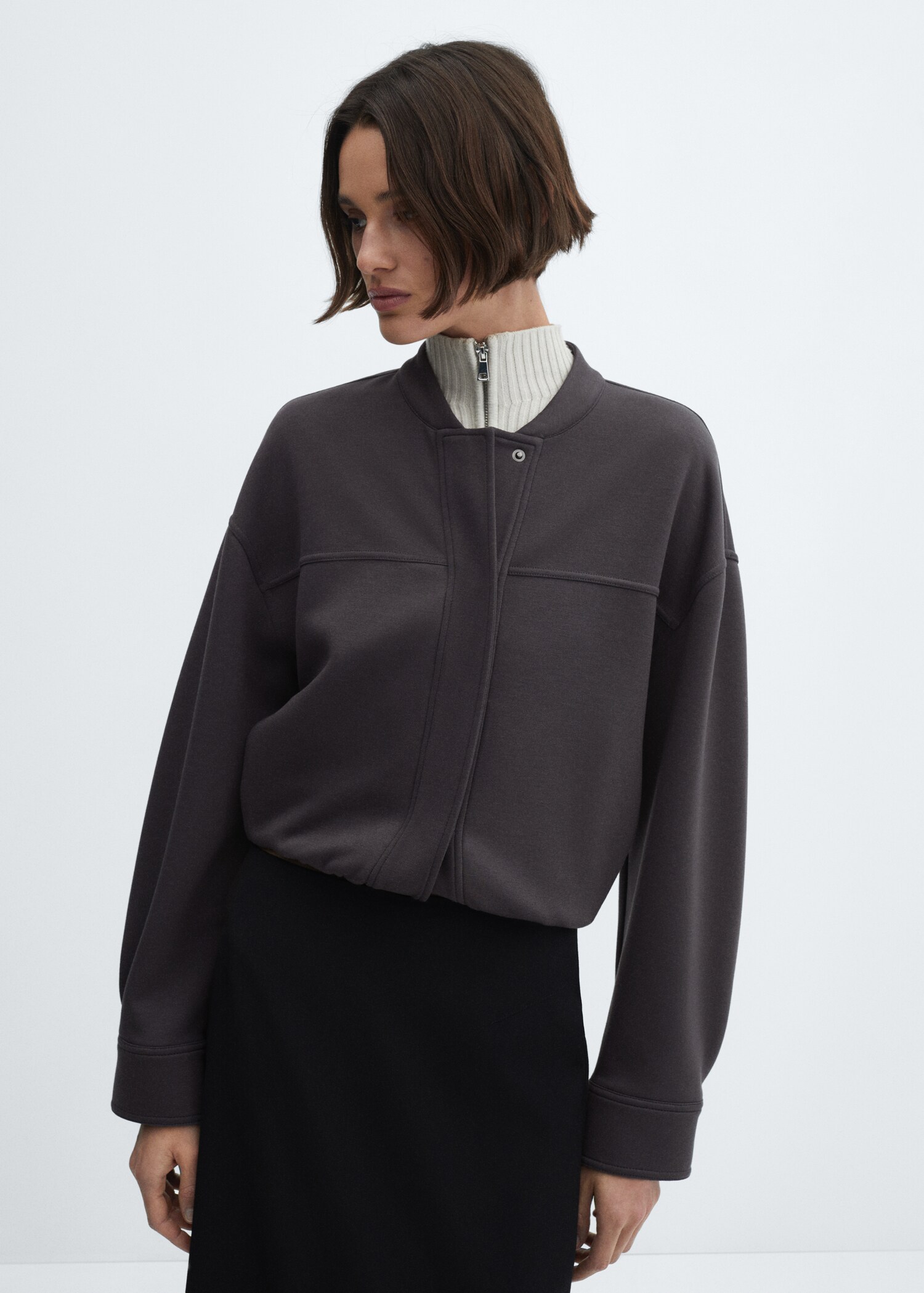 Bomber jacket decorative seams - Medium plane