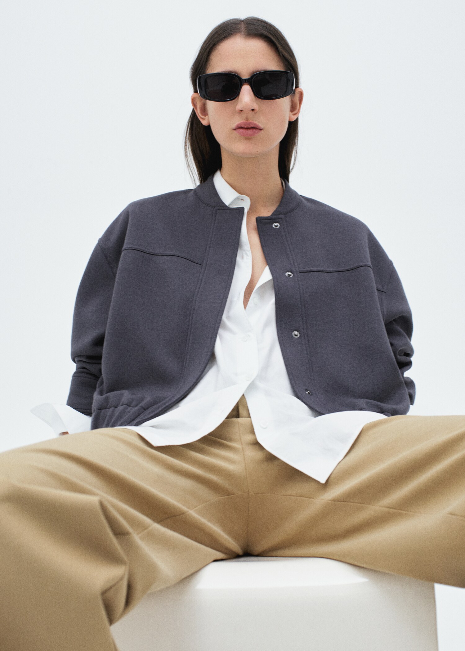 Bomber jacket decorative seams - Details of the article 7