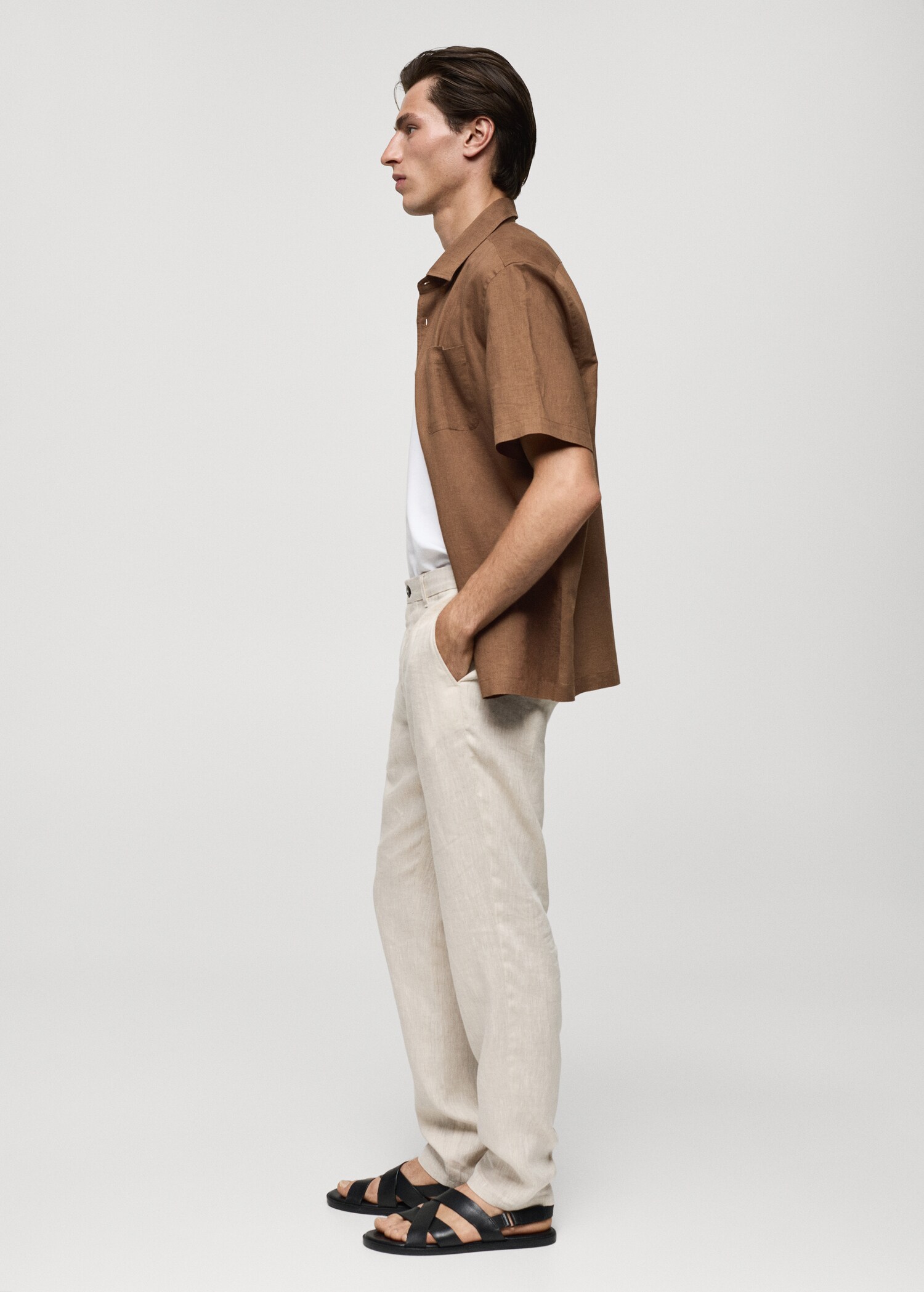 Chemise regular-fit lin poche - Détail de l'article 2