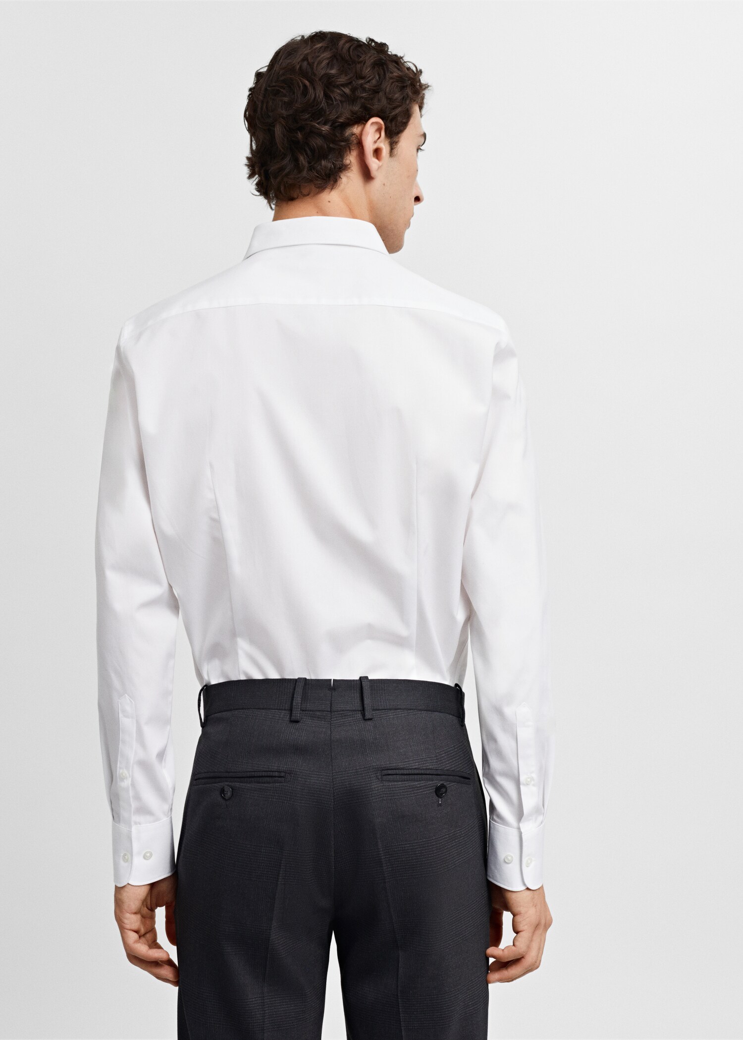 Chemise costume slim-fit popeline coton - Verso de l’article