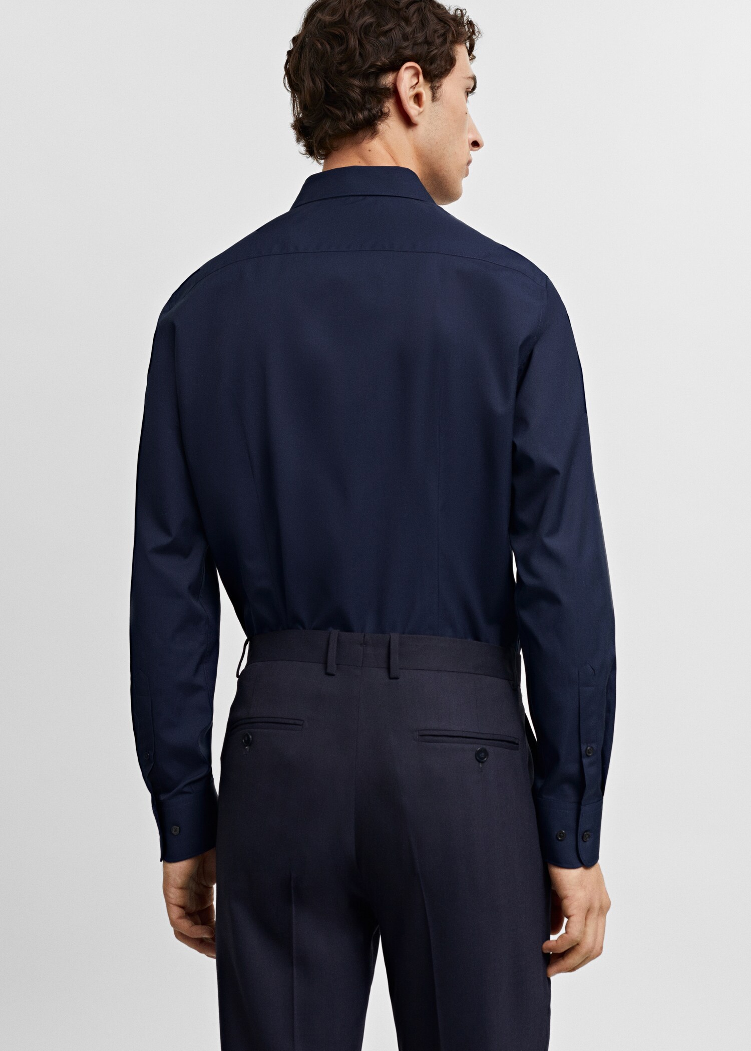 Chemise costume slim-fit popeline coton - Verso de l’article