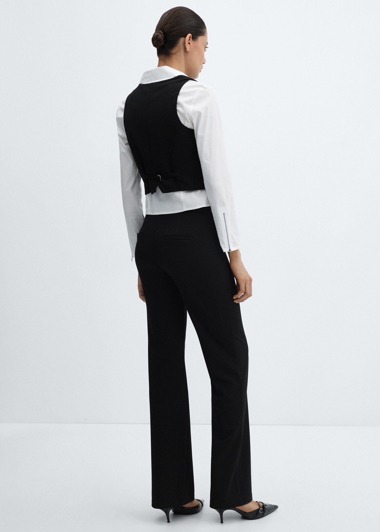 Calças retas de malha - Verso do artigo