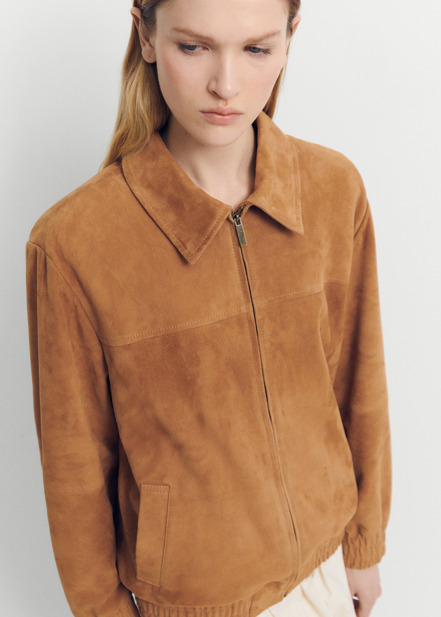 Leather bomber jacket - Medium plane