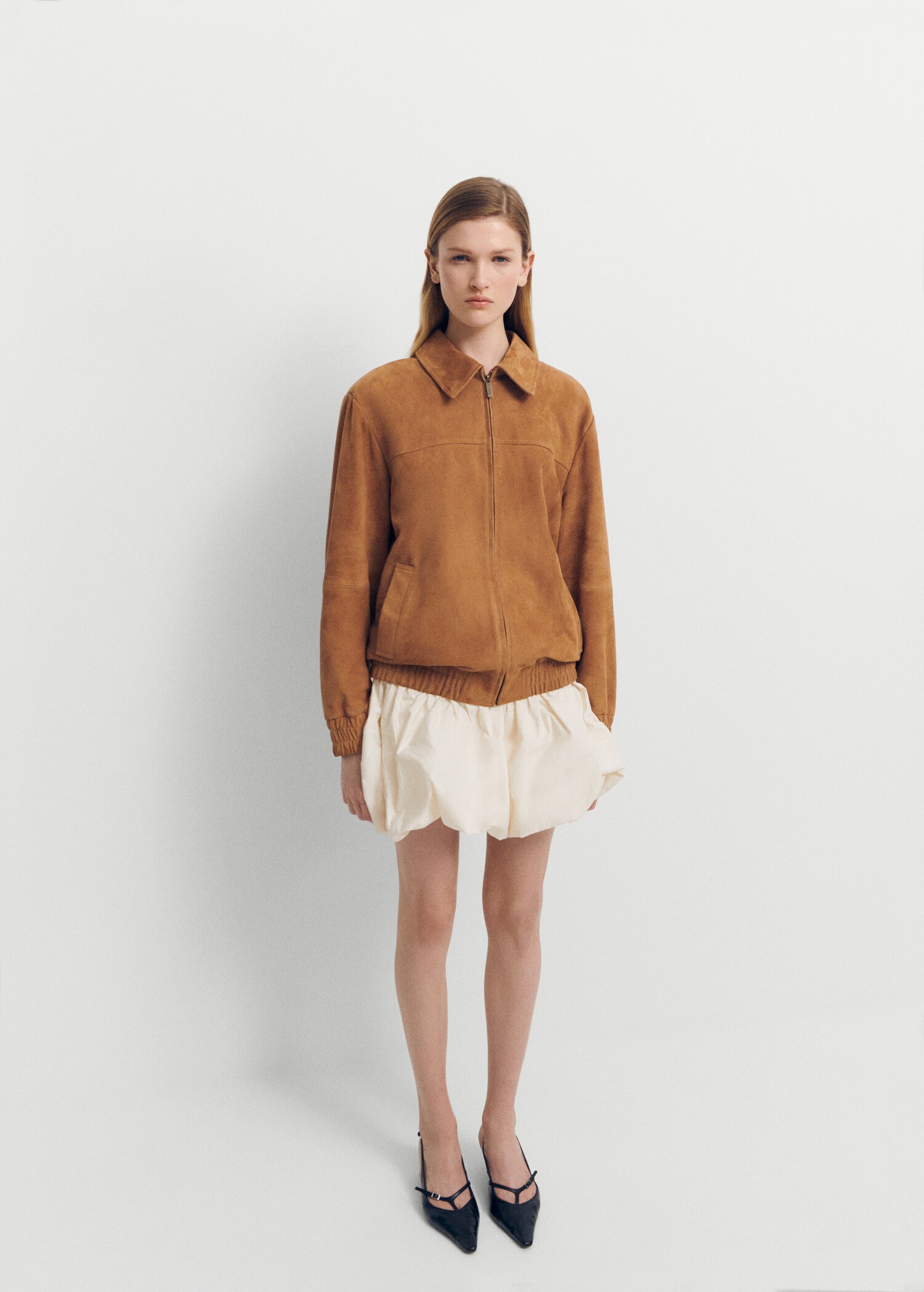 Leather bomber jacket - General plane