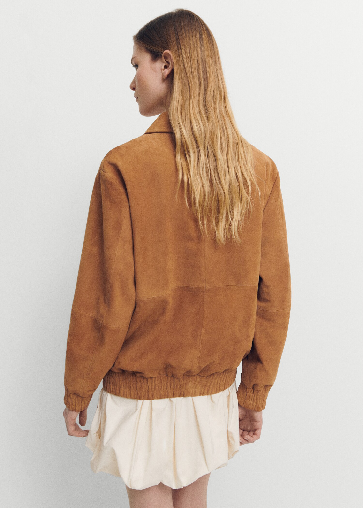 Leather bomber jacket - Reverse of the article
