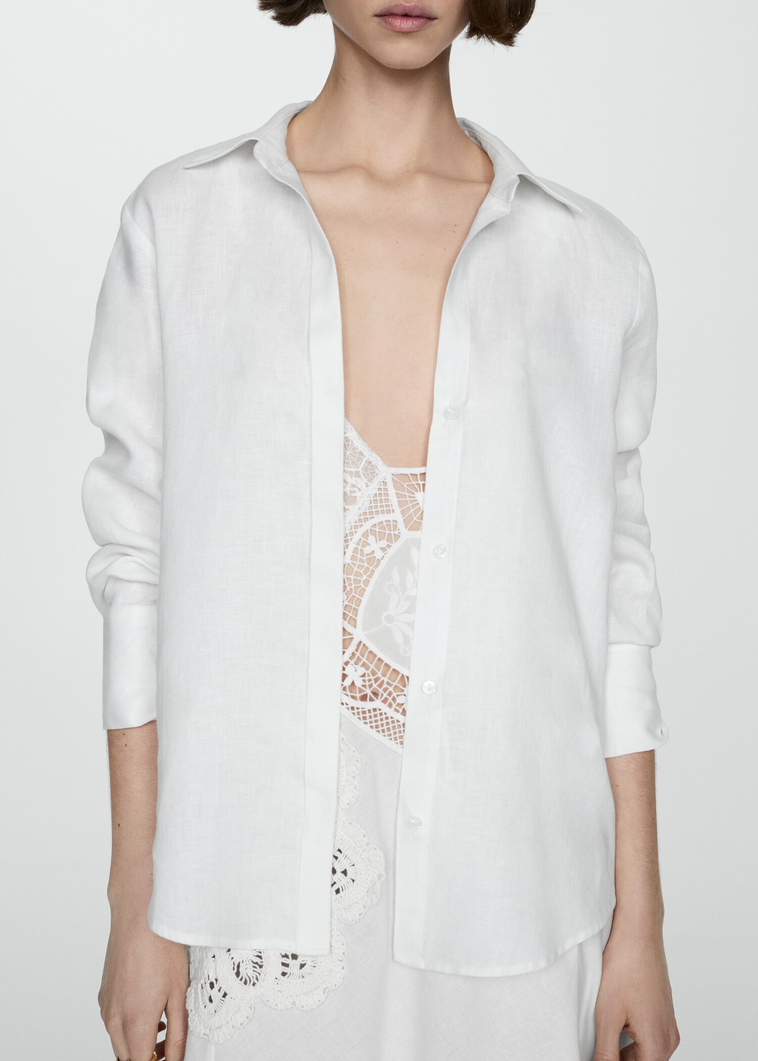 Linen 100% shirt - Details of the article 2