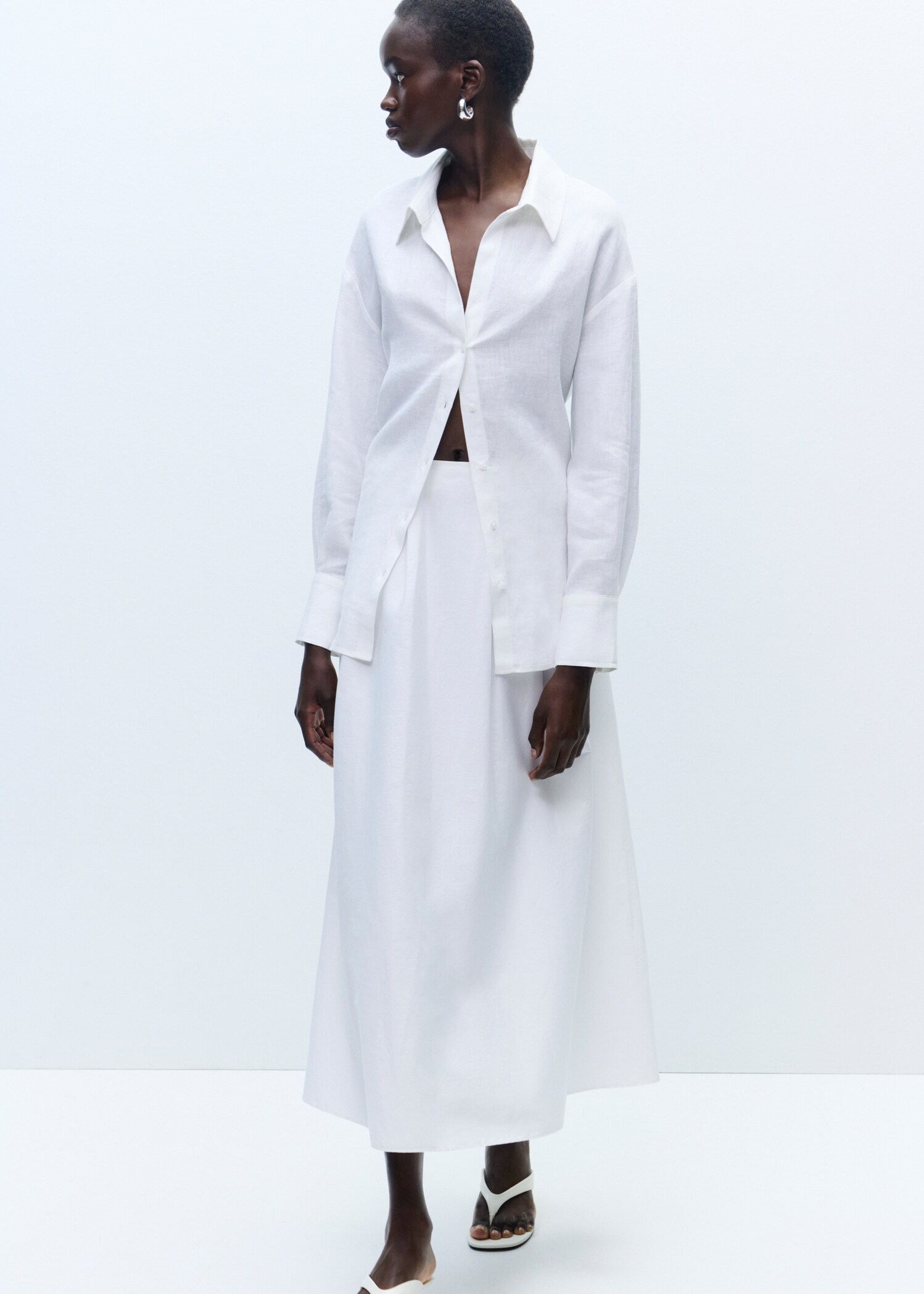 Linen 100% shirt - Details of the article 9