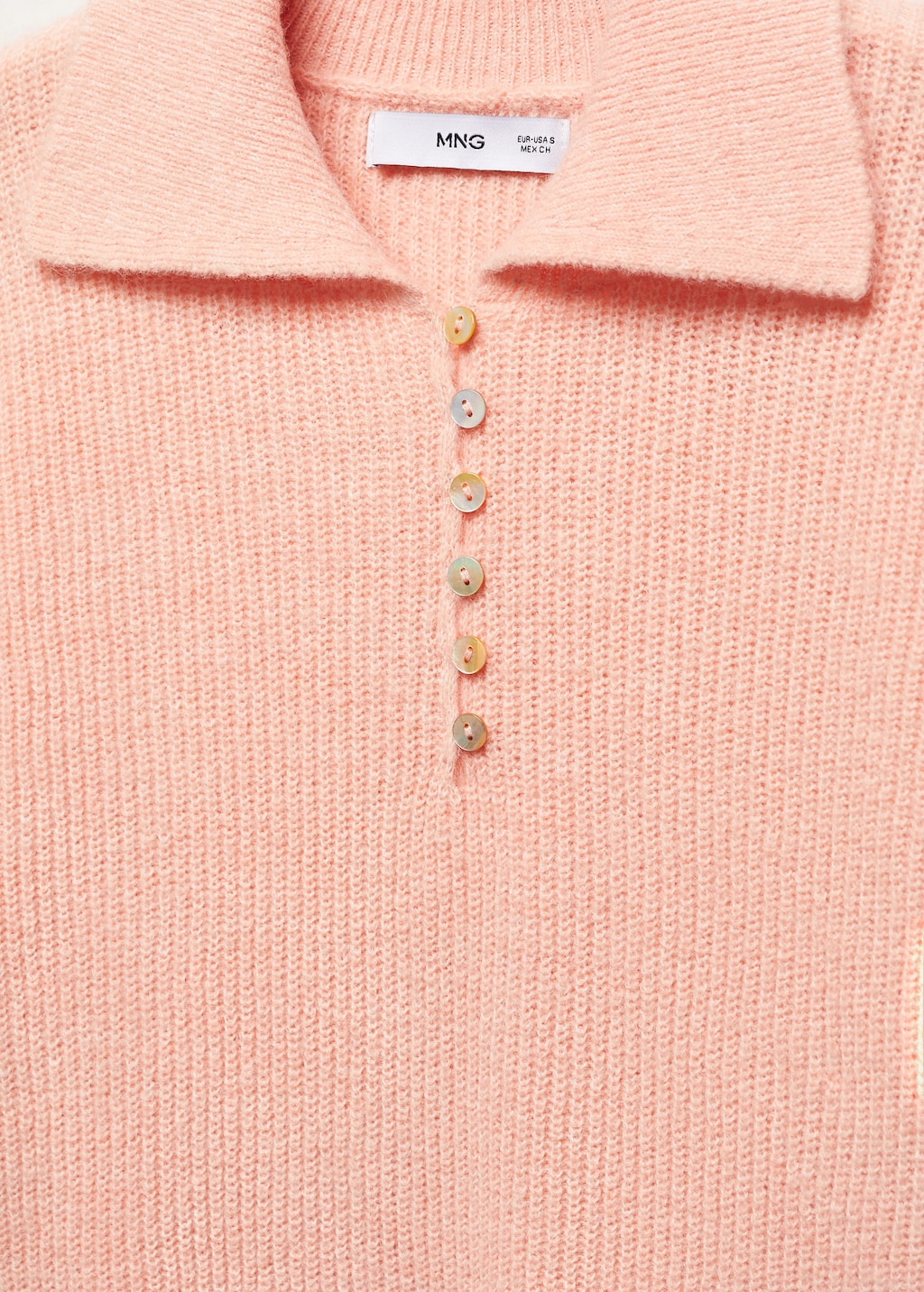 Knitted polo neck sweater