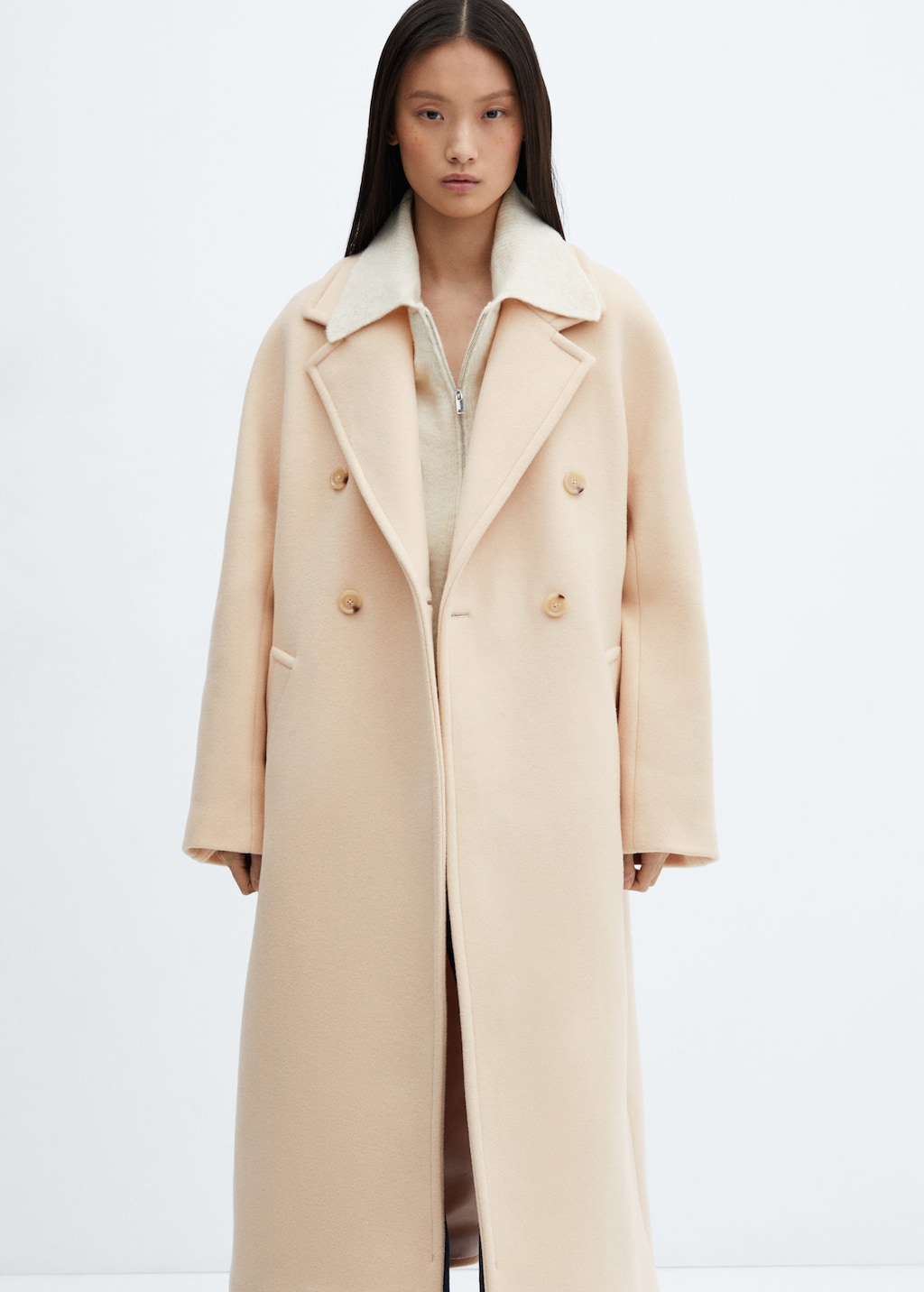 Lapel Manteco wool coat MANGO