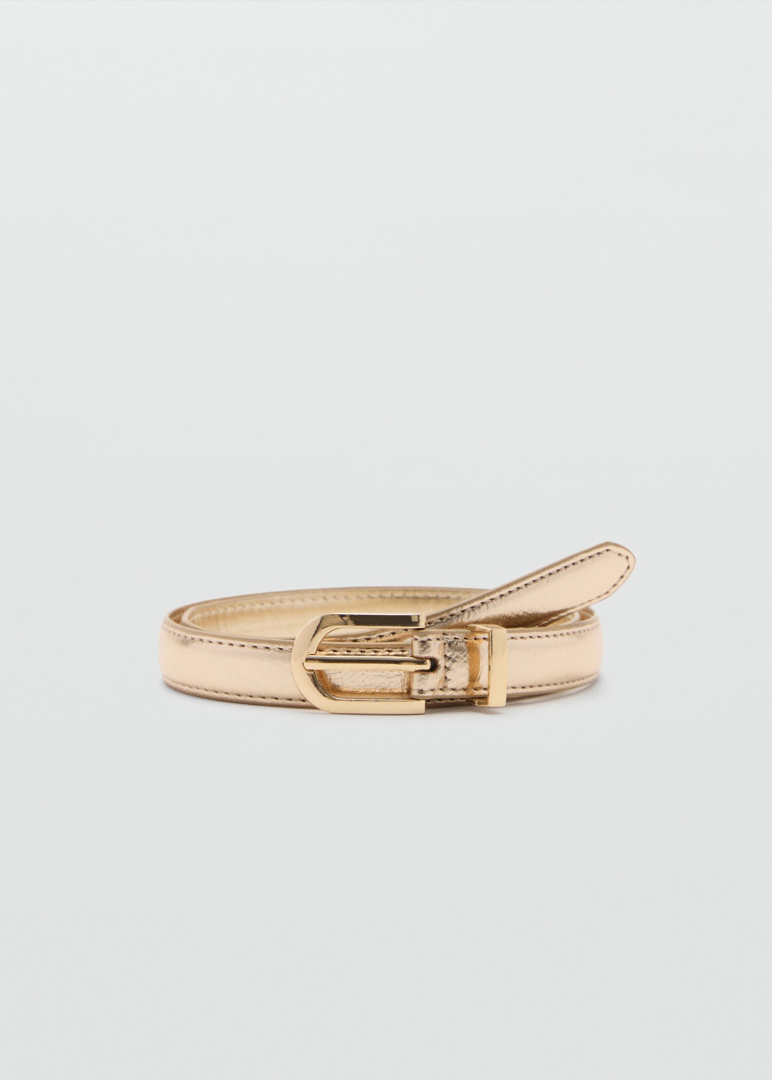 Buckle metallic belt - Women | MANGO United Kingdom