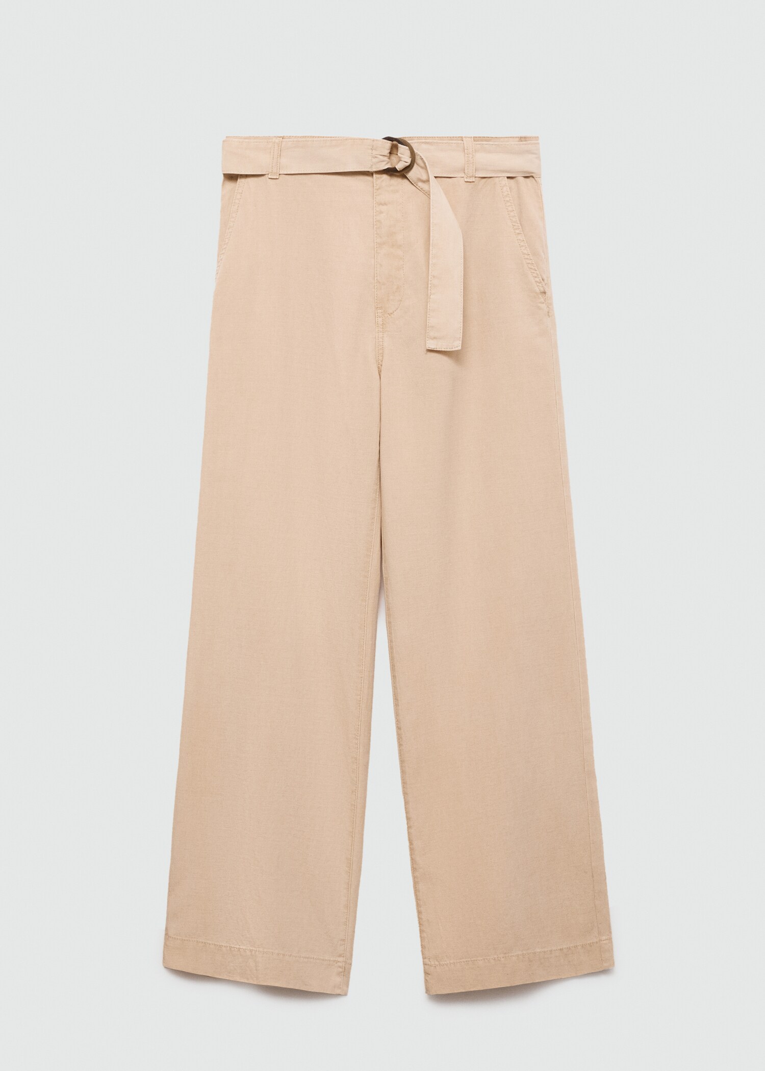 Flowy wideleg trousers with belt - Article without model