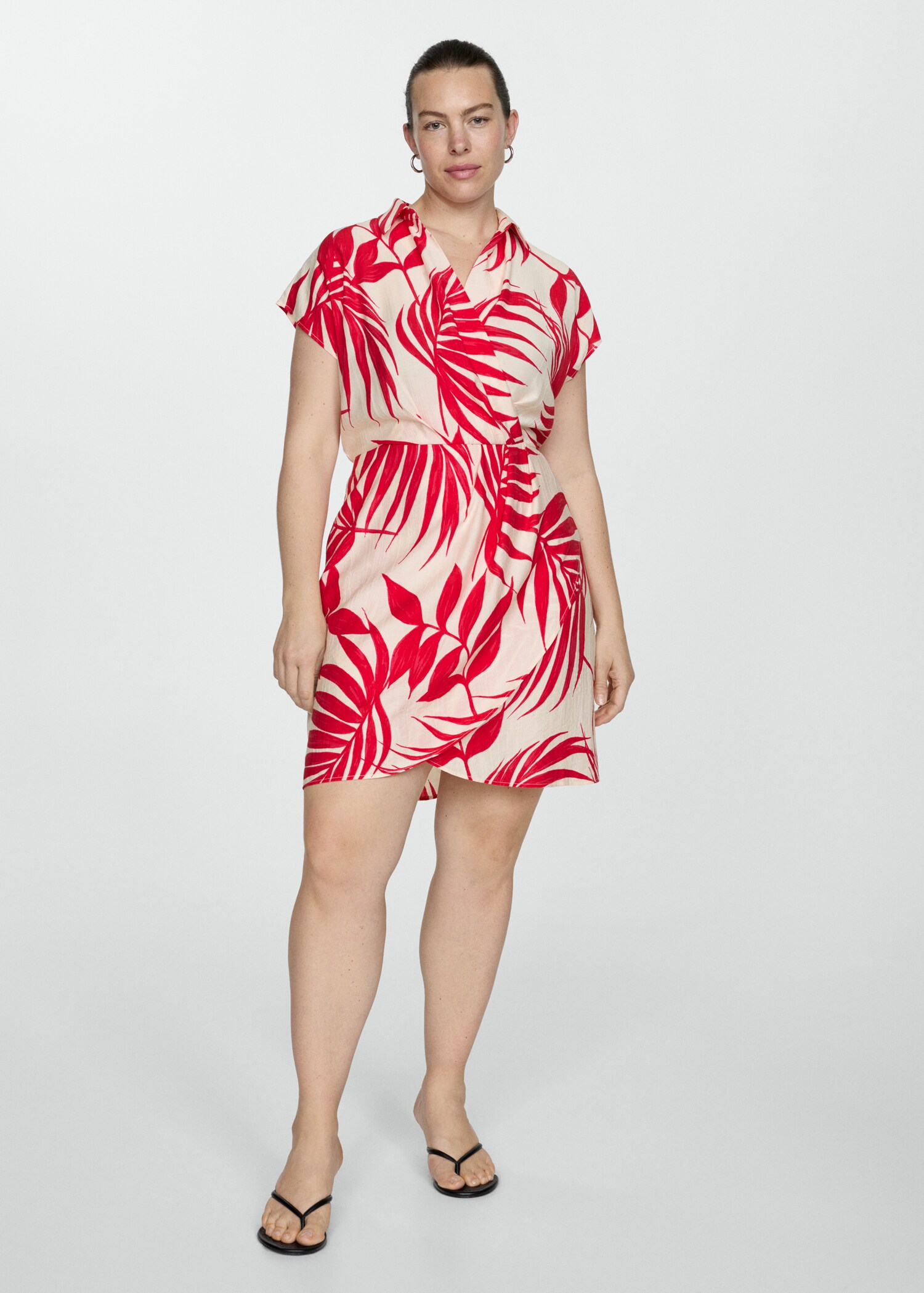 Print wrap dress - Details of the article 3