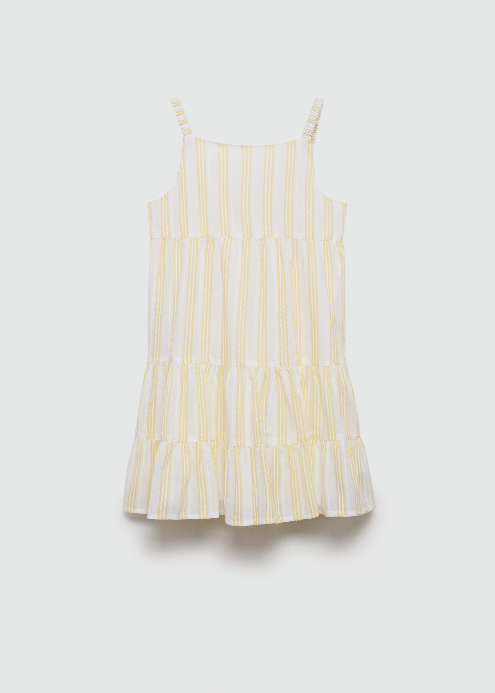 Vestido rayas volantes - Artículo sin modelo, Amarillo. Ref: 77000357-00.