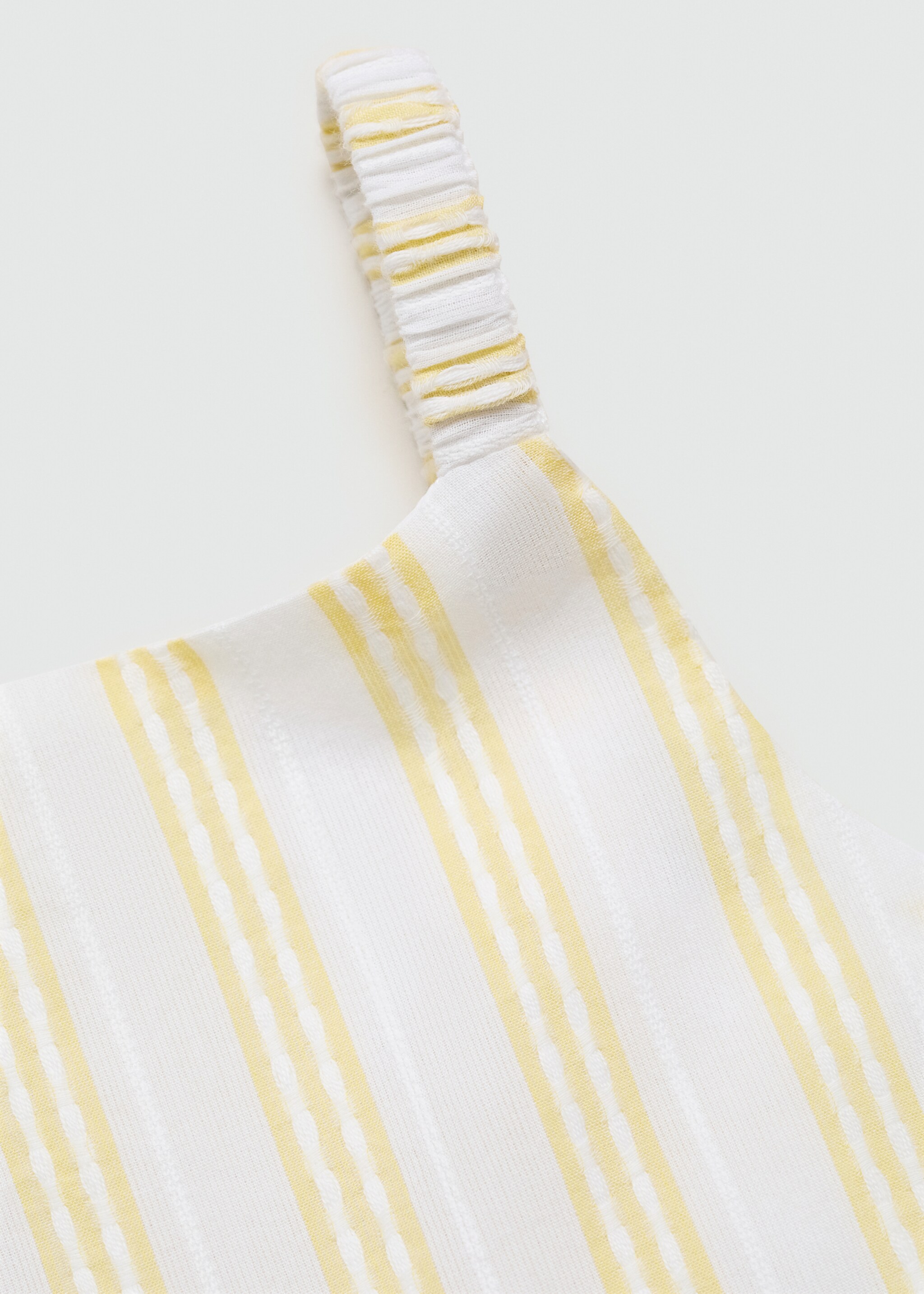 Vestido rayas volantes - Detalle del artículo 8, Amarillo. Ref: 77000357-00.