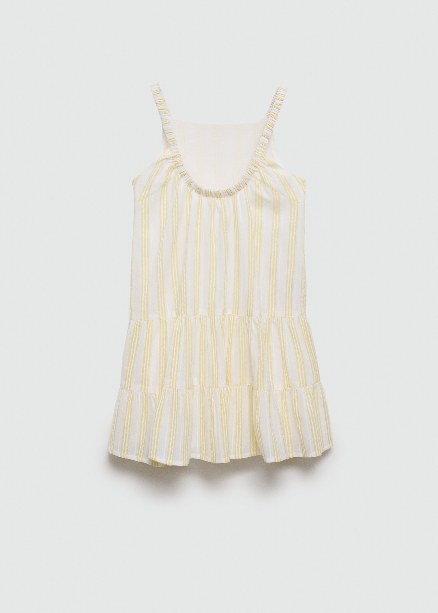 Ruffled striped dress - Reverse of the article