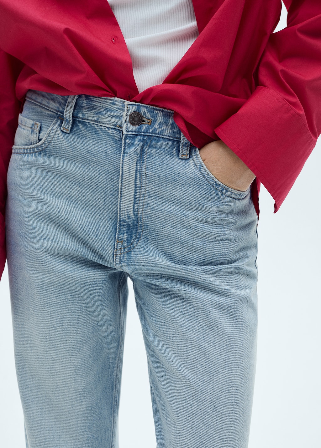 Mango Miami medium-rise straight-fit jeans