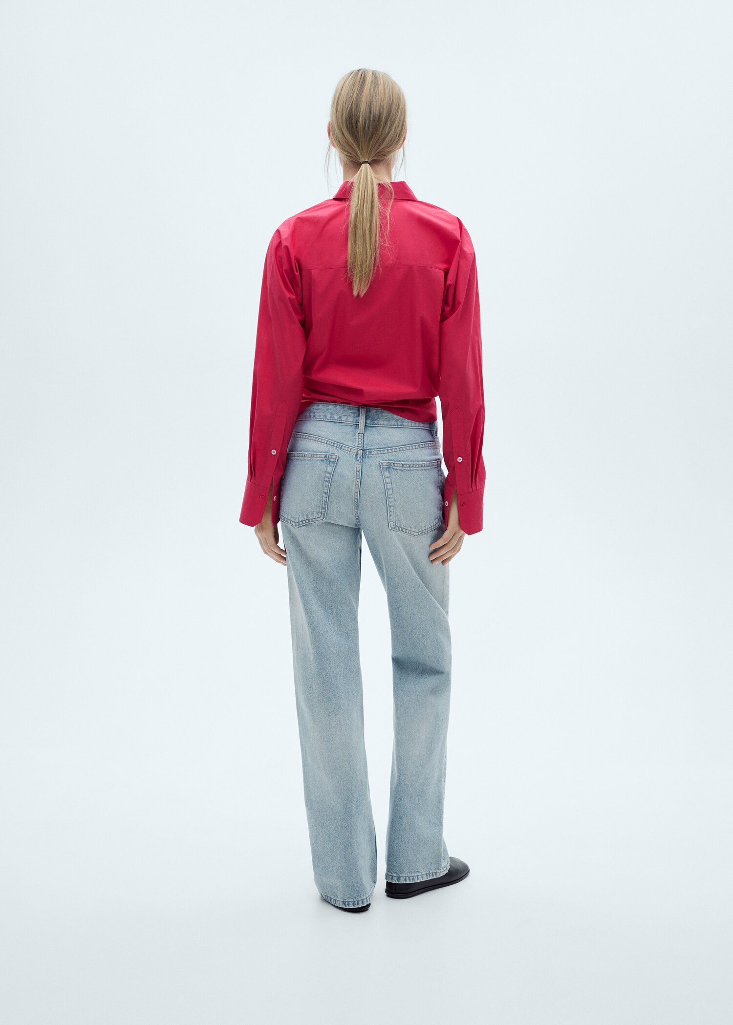 Mid-rise straight jeans - Reverse of the article