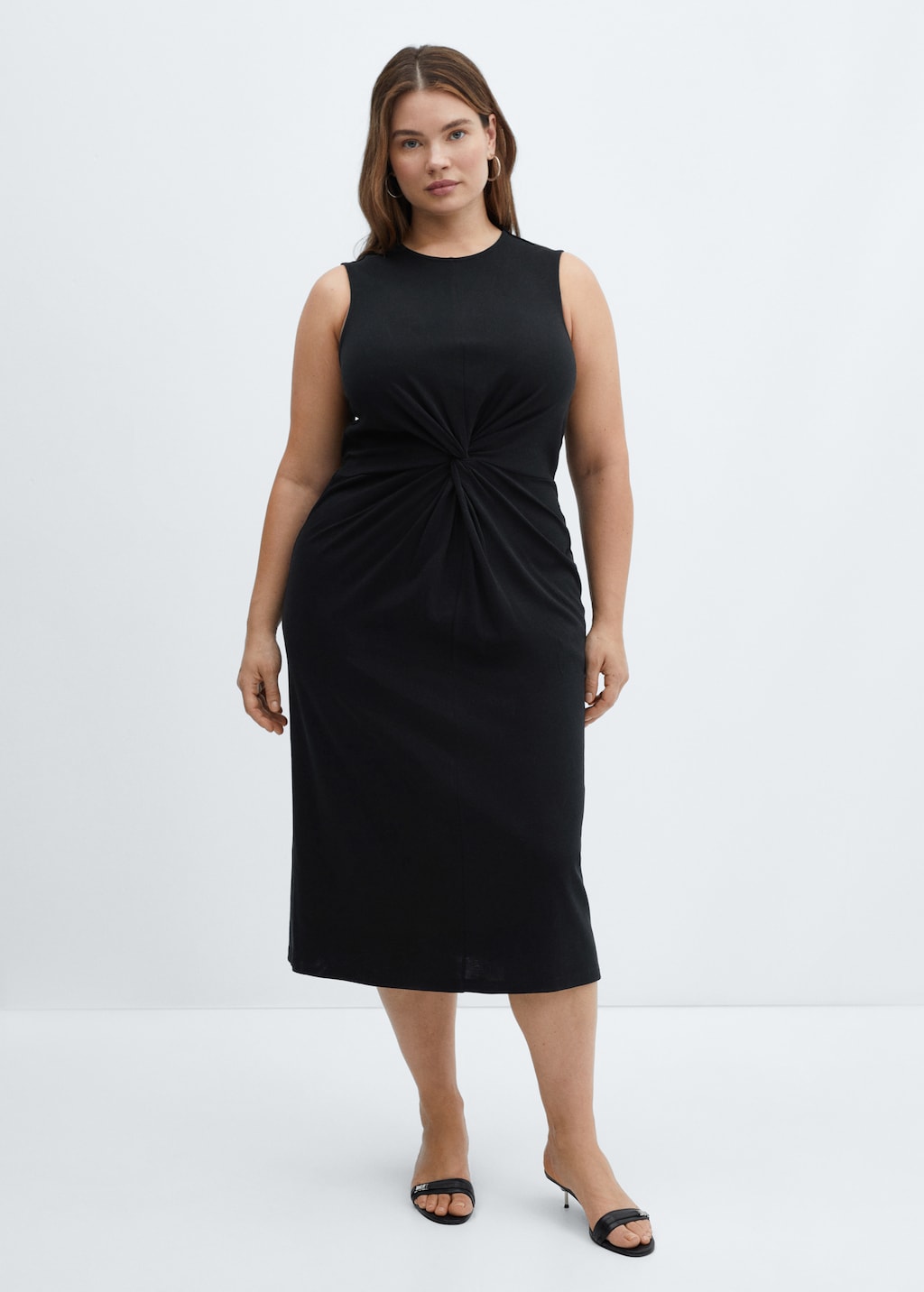 Robe midi detail drape