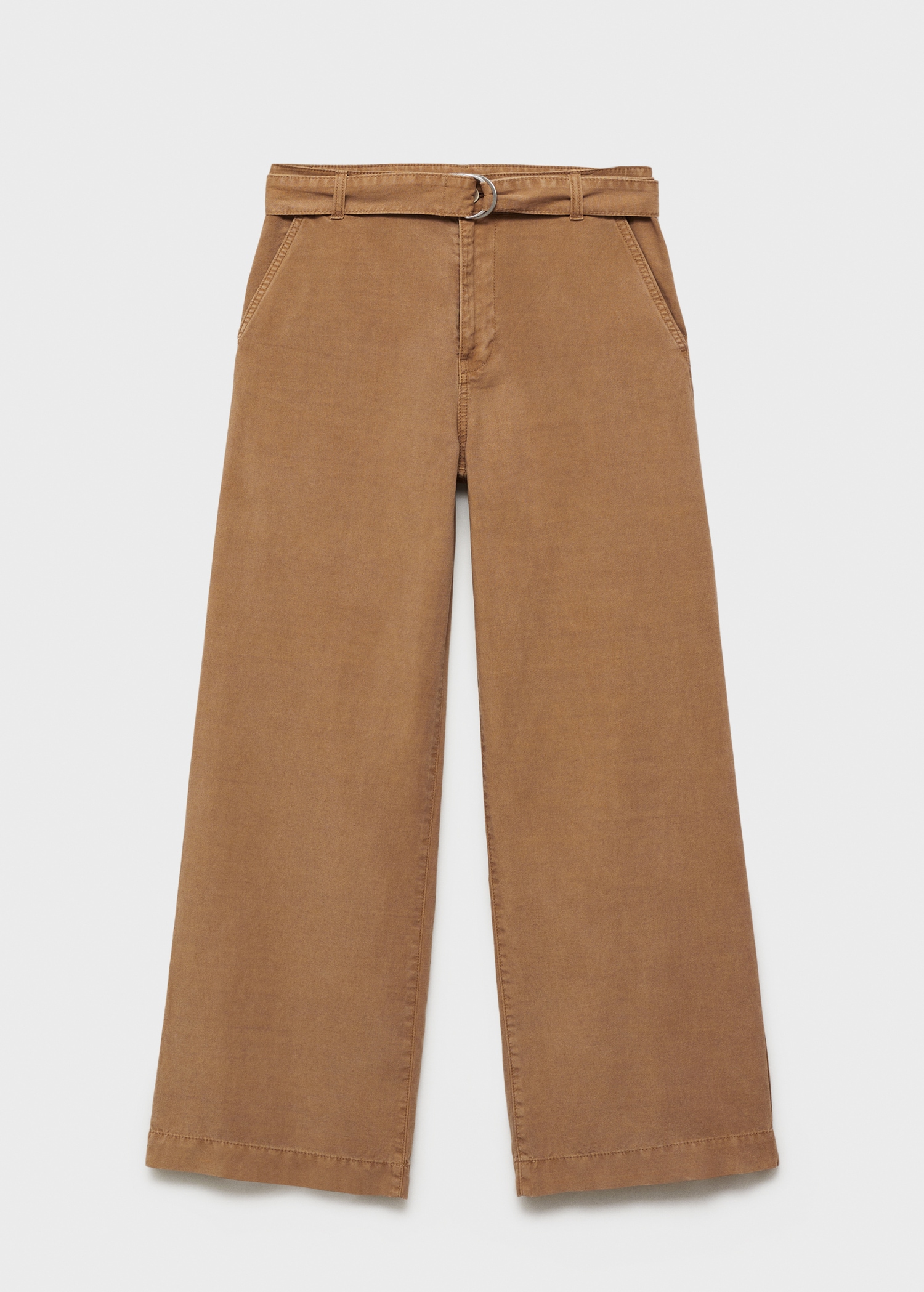 Flowy wideleg trousers with belt - Article without model