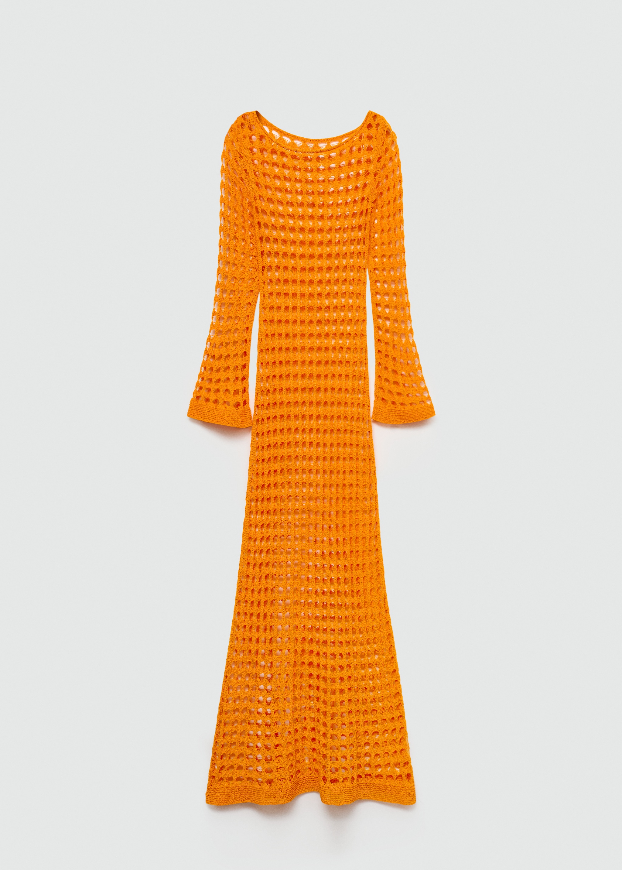 Long openwork knitted dress - Article without model