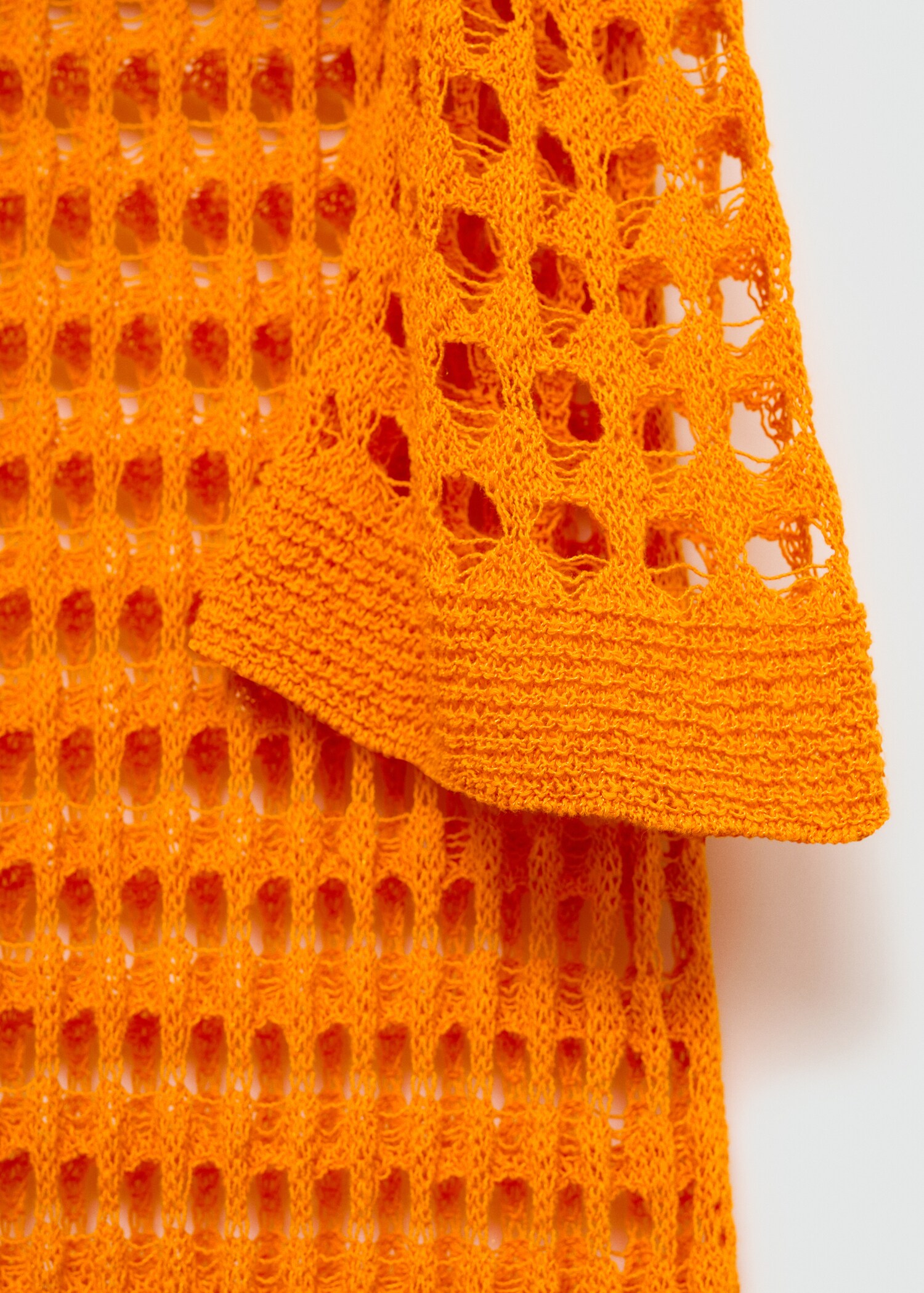 Long openwork knitted dress - Details of the article 0