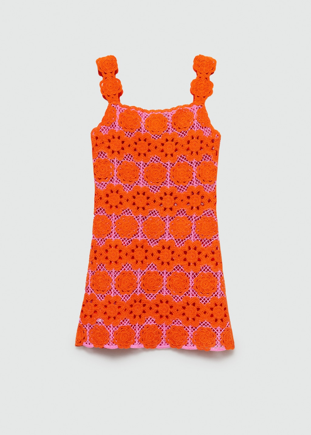 Mango Floral crochet dress
