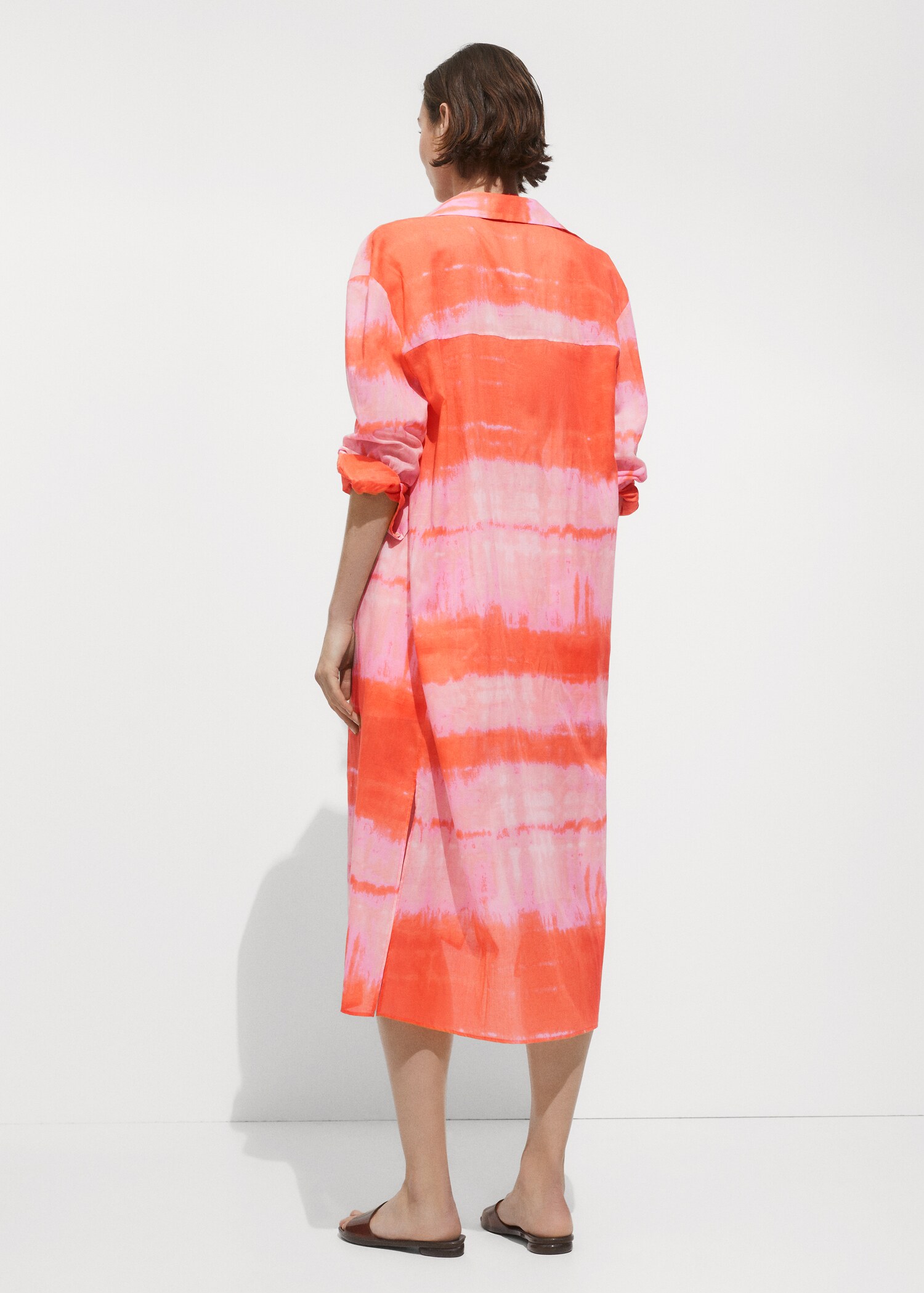 Printed shirt dress Woman MANGO USA